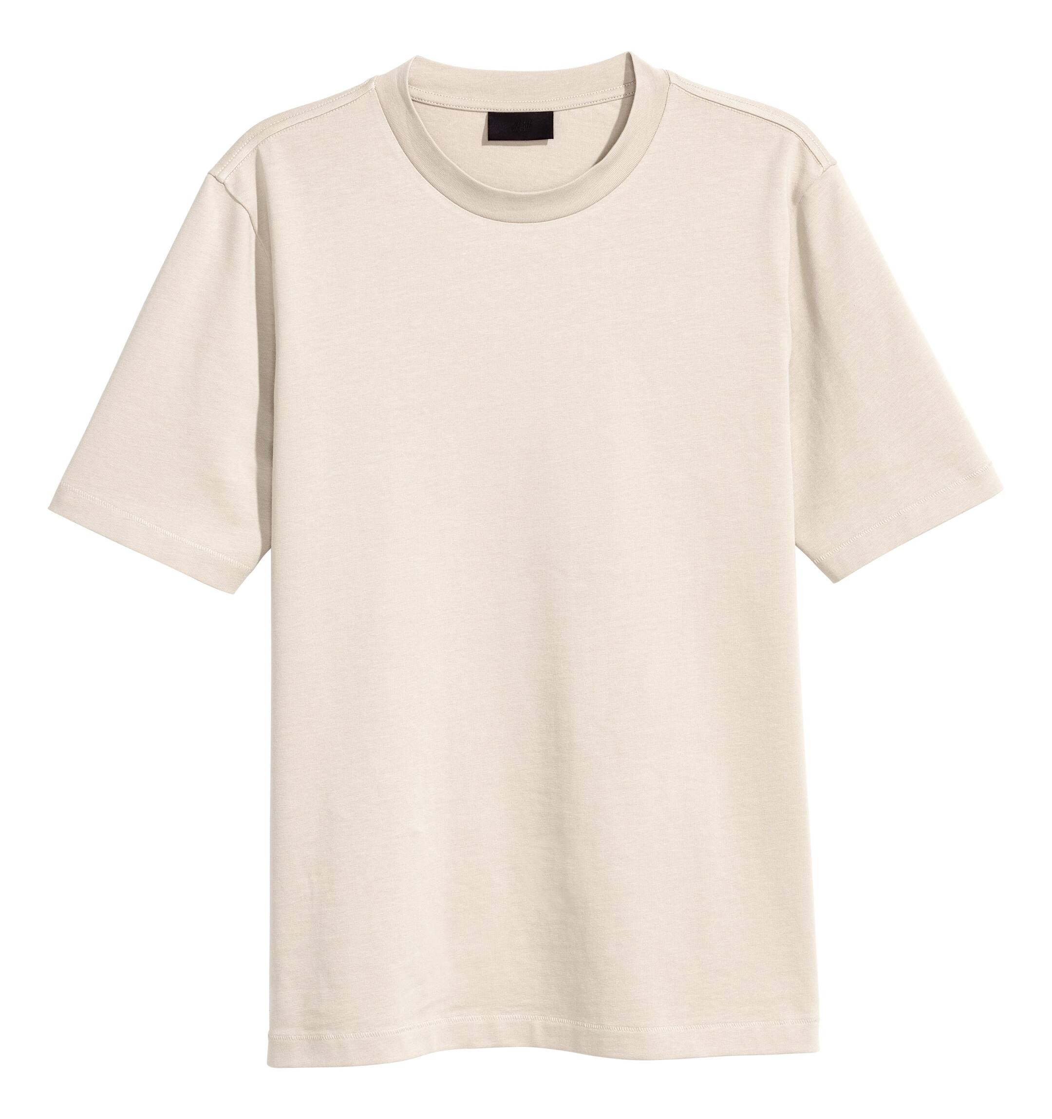 View larger image: Cotton T-shirt - Light beige - Men | H&M 1