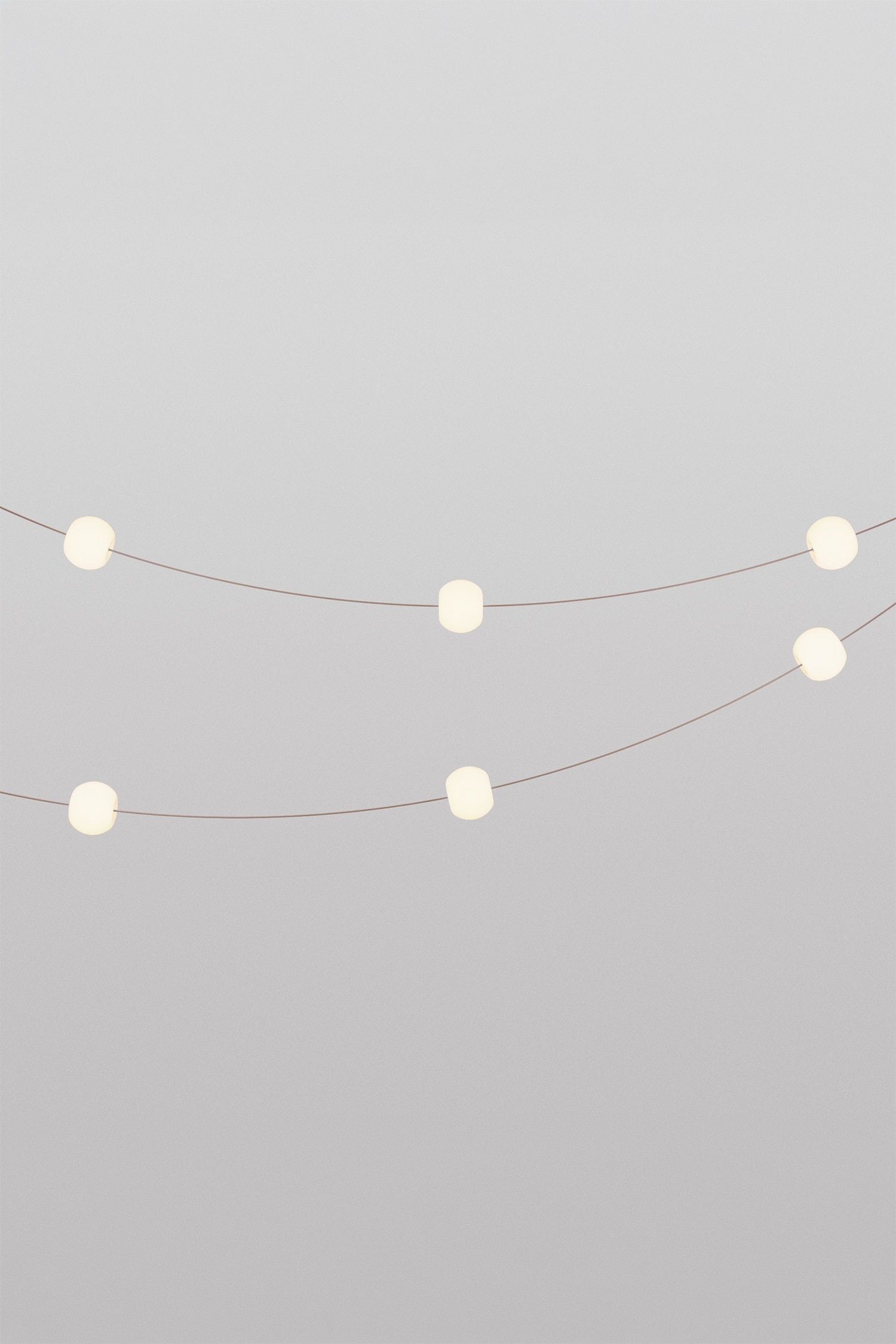 Guirlande Lumineuse D'extérieur Ip67 À 6 Ampoules - Beige/Blanc/Rouge