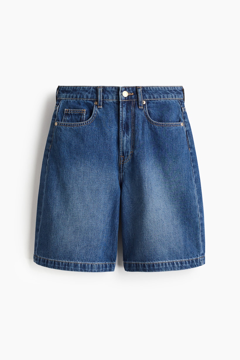 Denim Shorts for Women Ripped, Mom Bermuda H&M IN