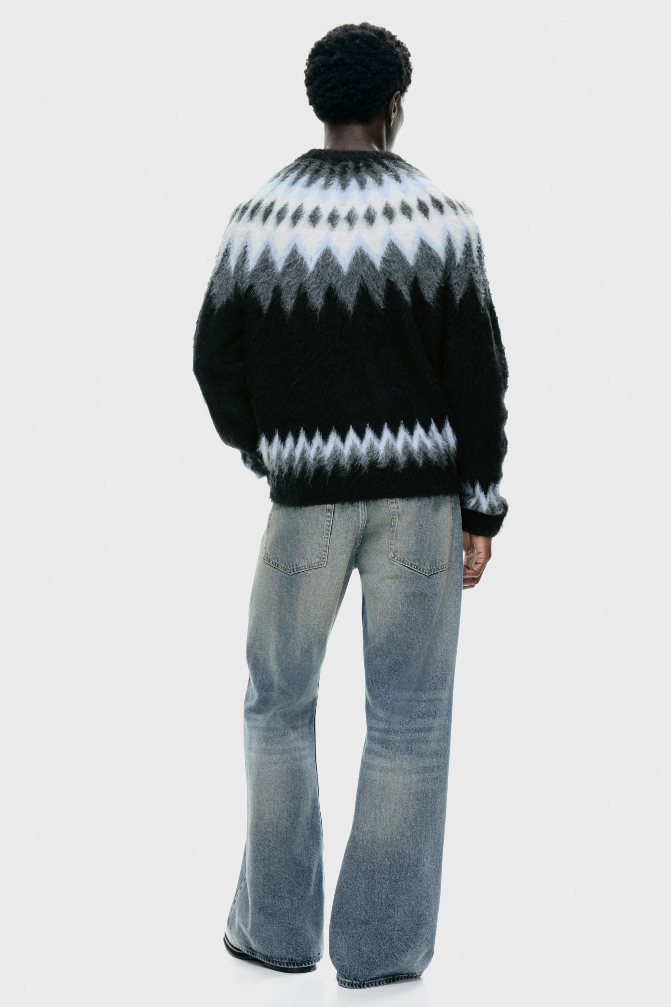 View larger image: Loose Fit Jacquard-knit jumper - Black/Patterned - Men | H&M IN 5