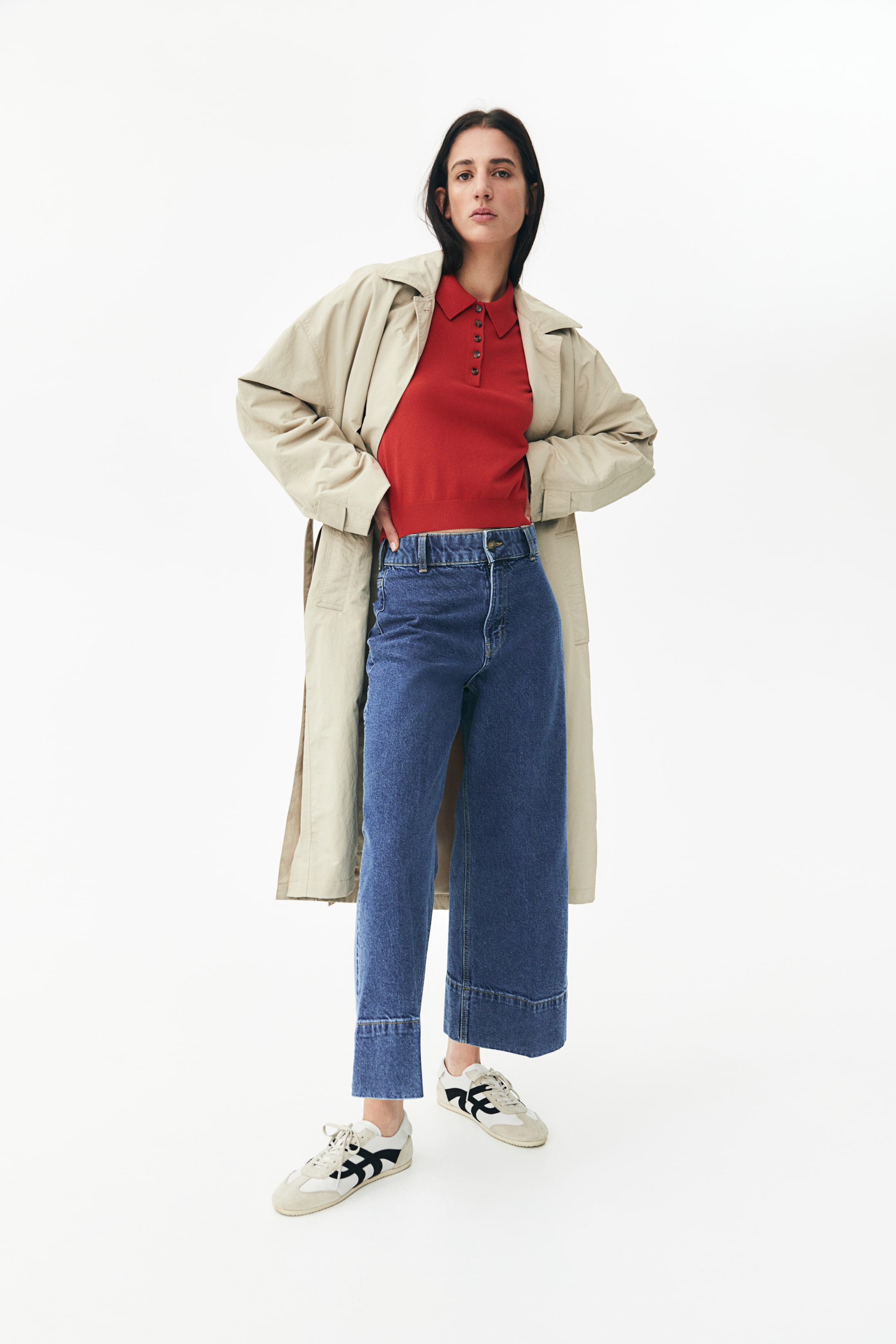 High Rise Wide Leg Cropped Jeans