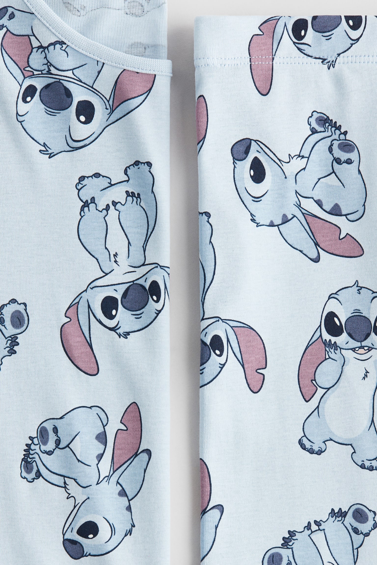Printed Cotton Pajamas - Light blue/Lilo & Stitch/Light pink/My Melody - 2