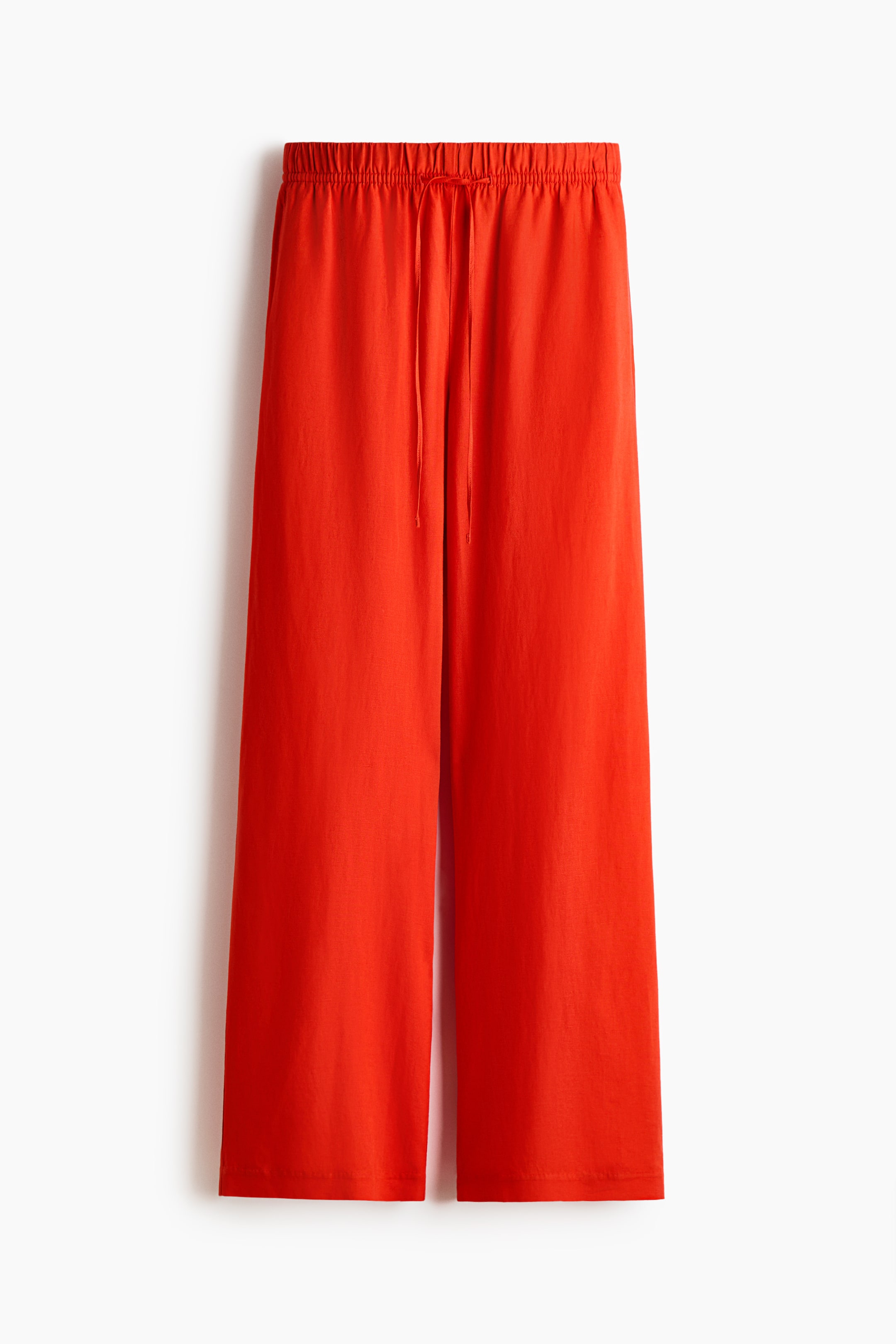 View larger image: Linen-Blend Pants - Bright red - Ladies | H&M PH 1