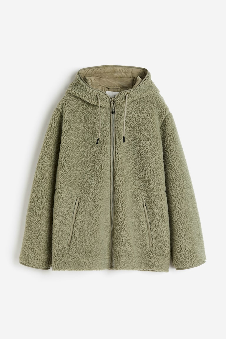 H&m Jacke Teddyfleece Damen Jacke Aus Teddyfleece Teddyjacke