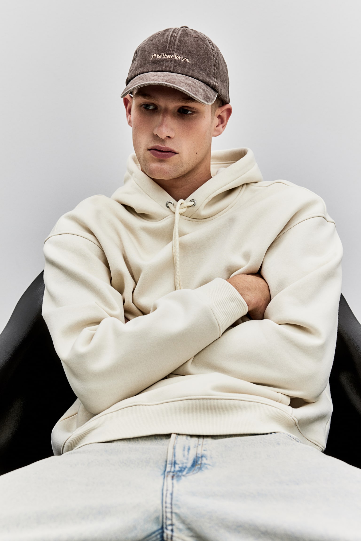 Loose Fit Hoodie - Light beige/Black/Light grey marl/Navy blue/Forest green/Light beige/Dark brown/Black/Dark greige/Pistachio green/White/White/Burgundy/Green/Light brown/Light purple - 7