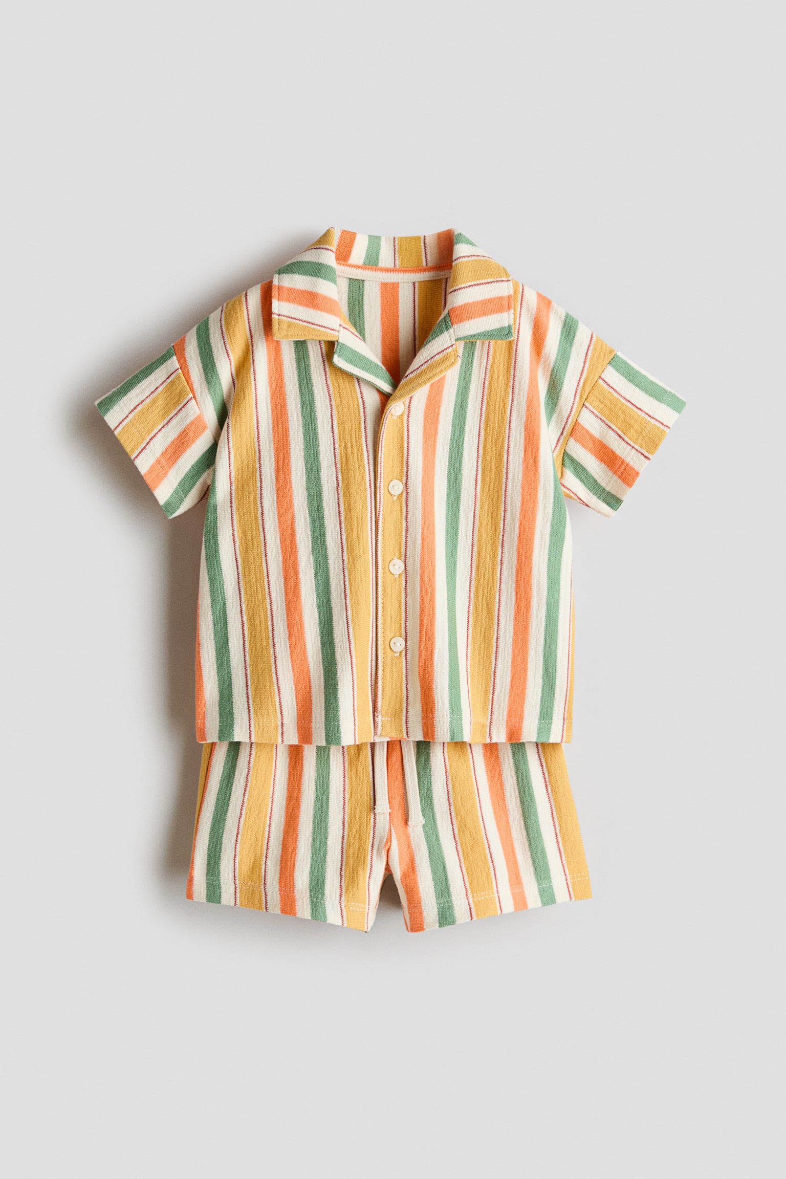 2-piece cotton jersey set - Yellow/Striped