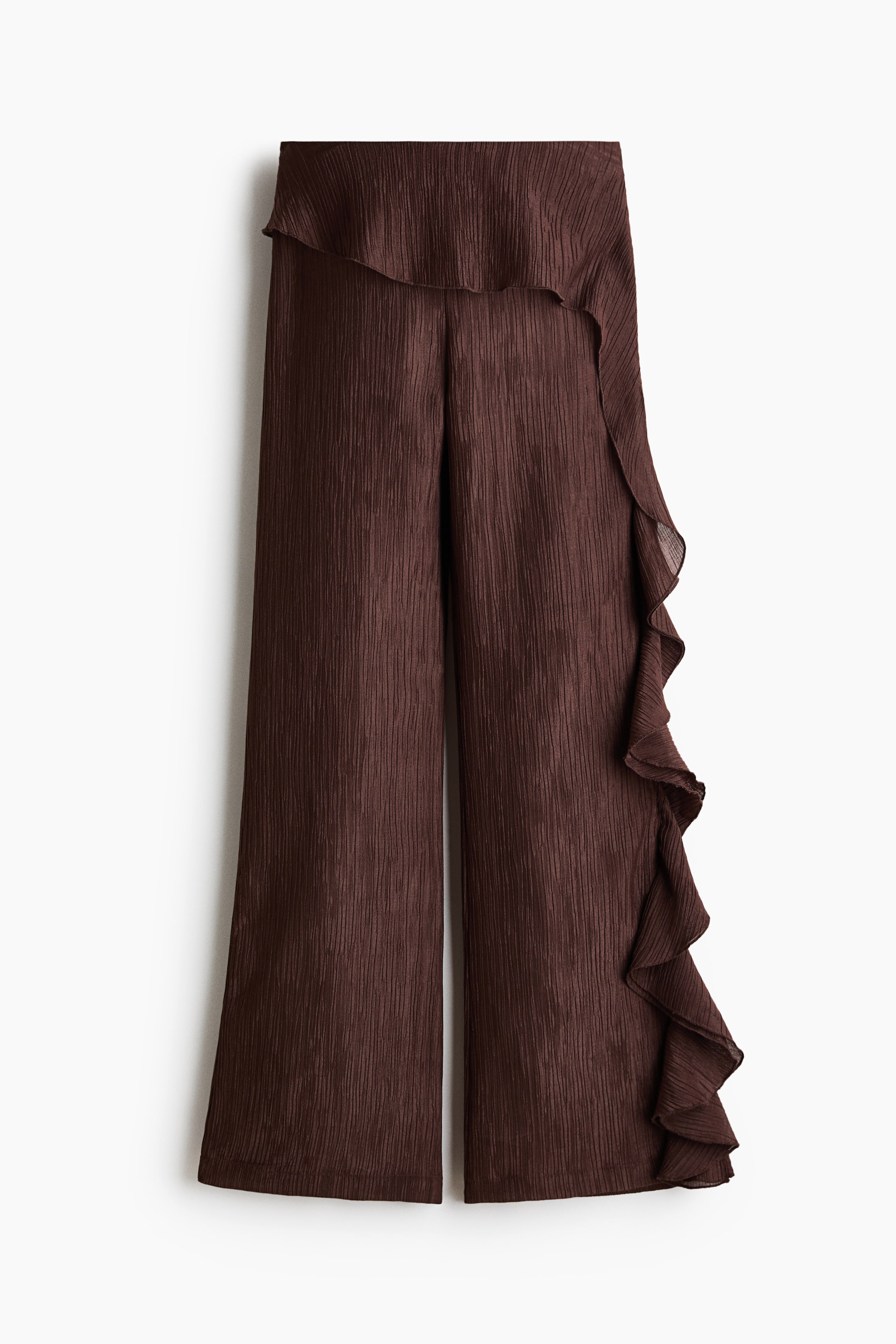 Flounced Crinkled Pants