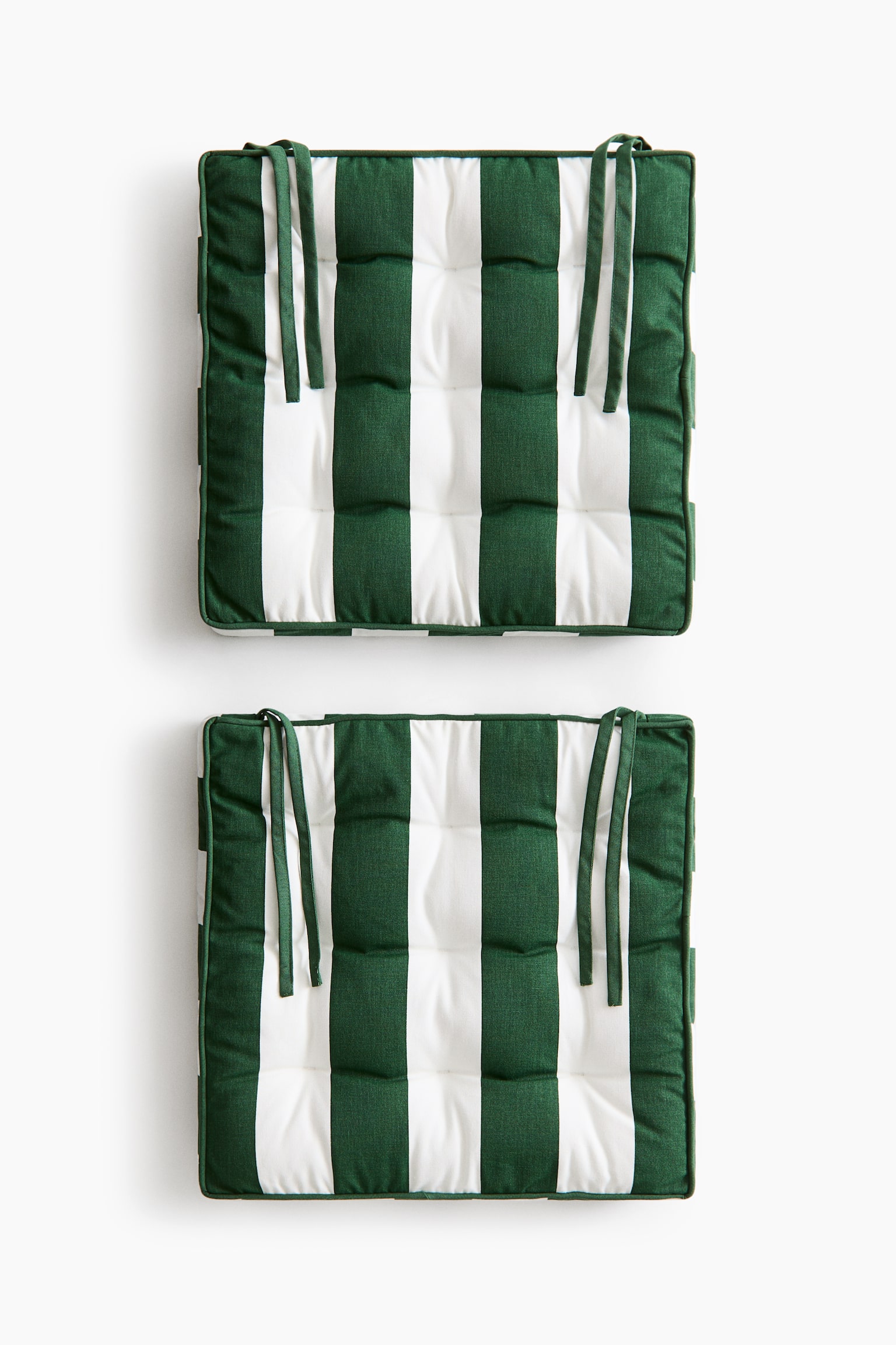 2-pack outdoor seat cushions - Dark green/Striped/Dark grey/Striped/Blue/Striped - 4