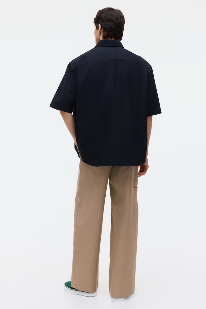 Camisa Oxford Relaxed Fit de manga corta - Negro/Azul/Franjas/Verde/Rayado/Azul oscuro/Verde oscuro/Blanco - 6