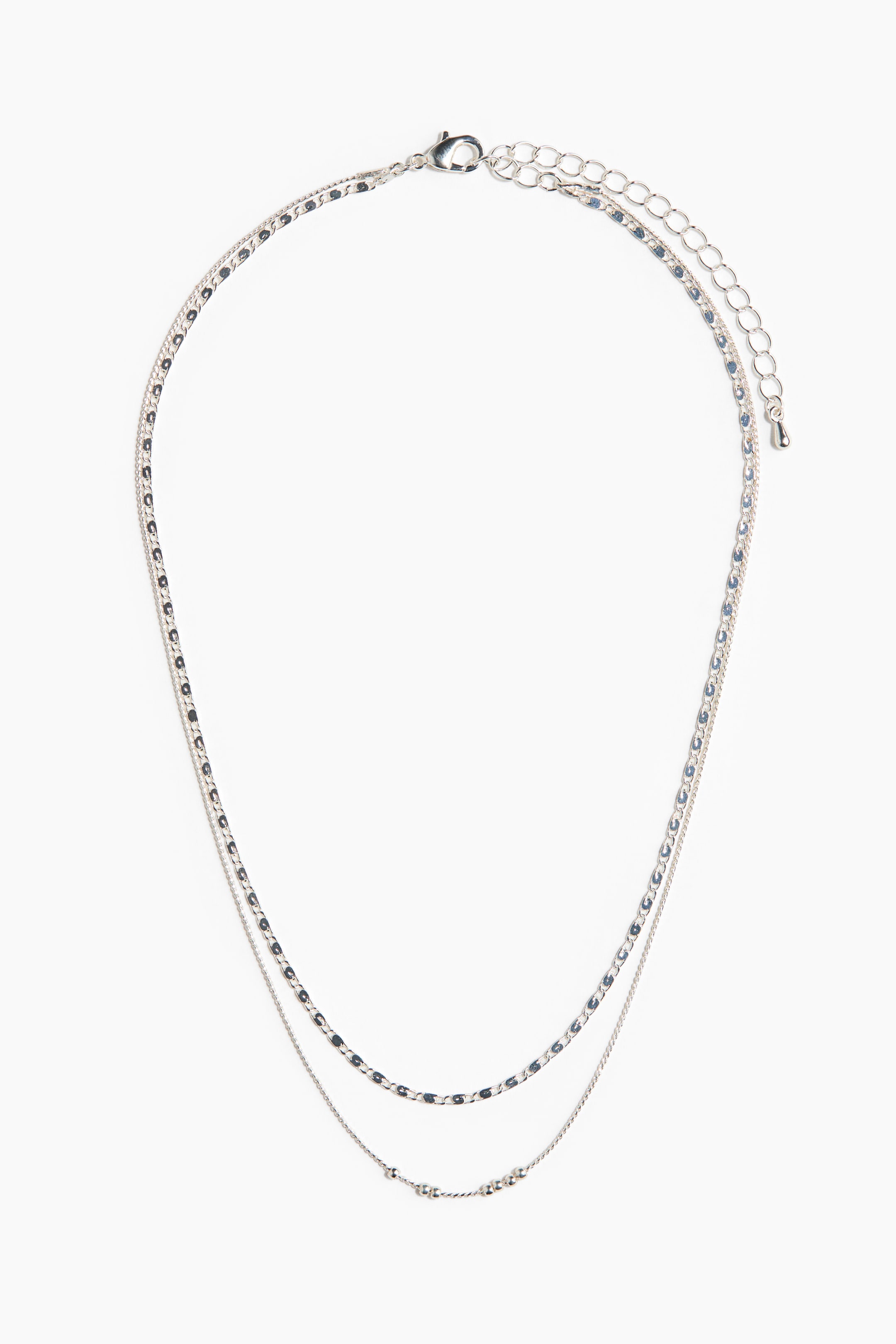 拡大画像を表示: ダブルストランドネックレス - Silver-coloured - レディース | H&M JP 1