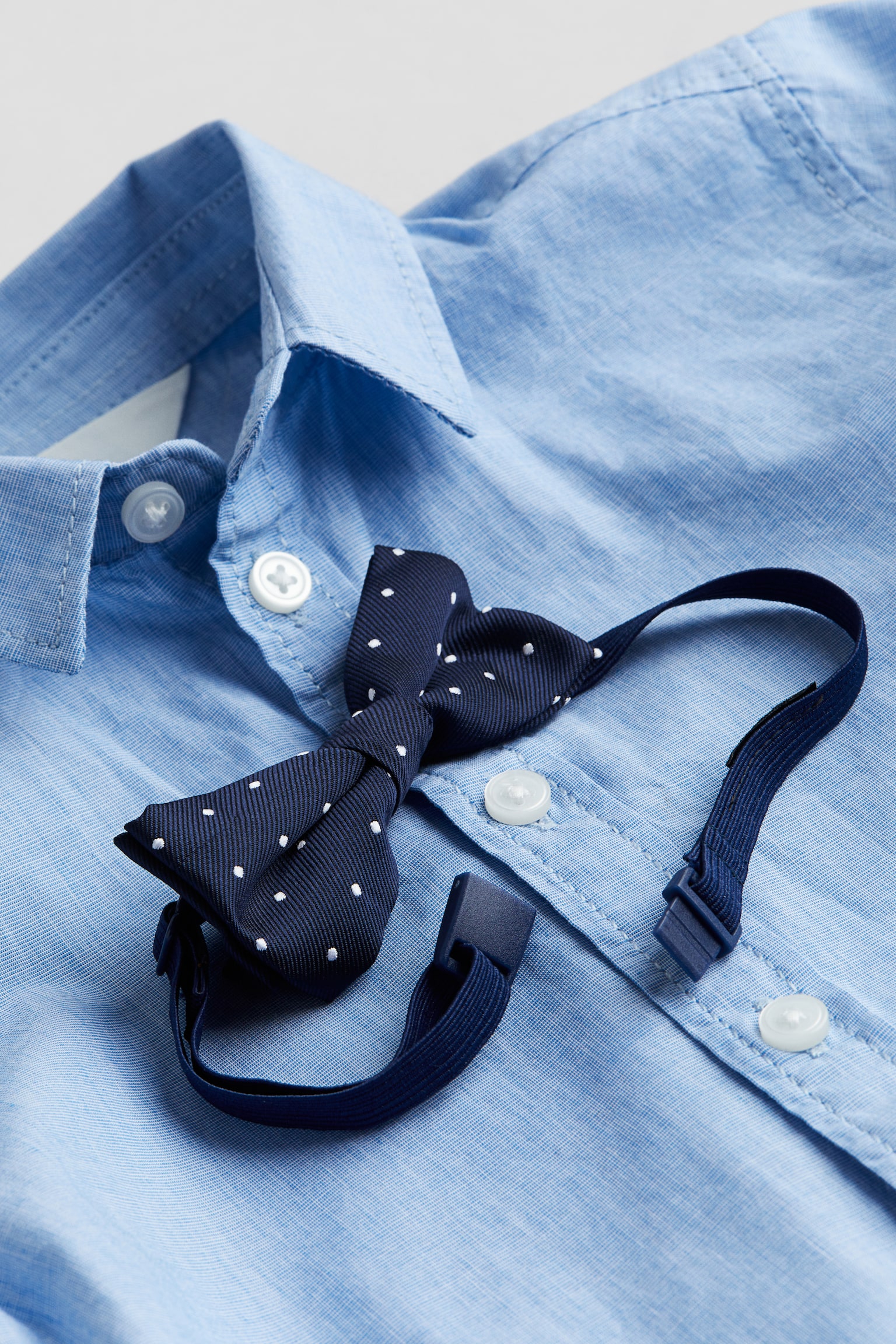 Shirt and bow tie - Light blue - 2