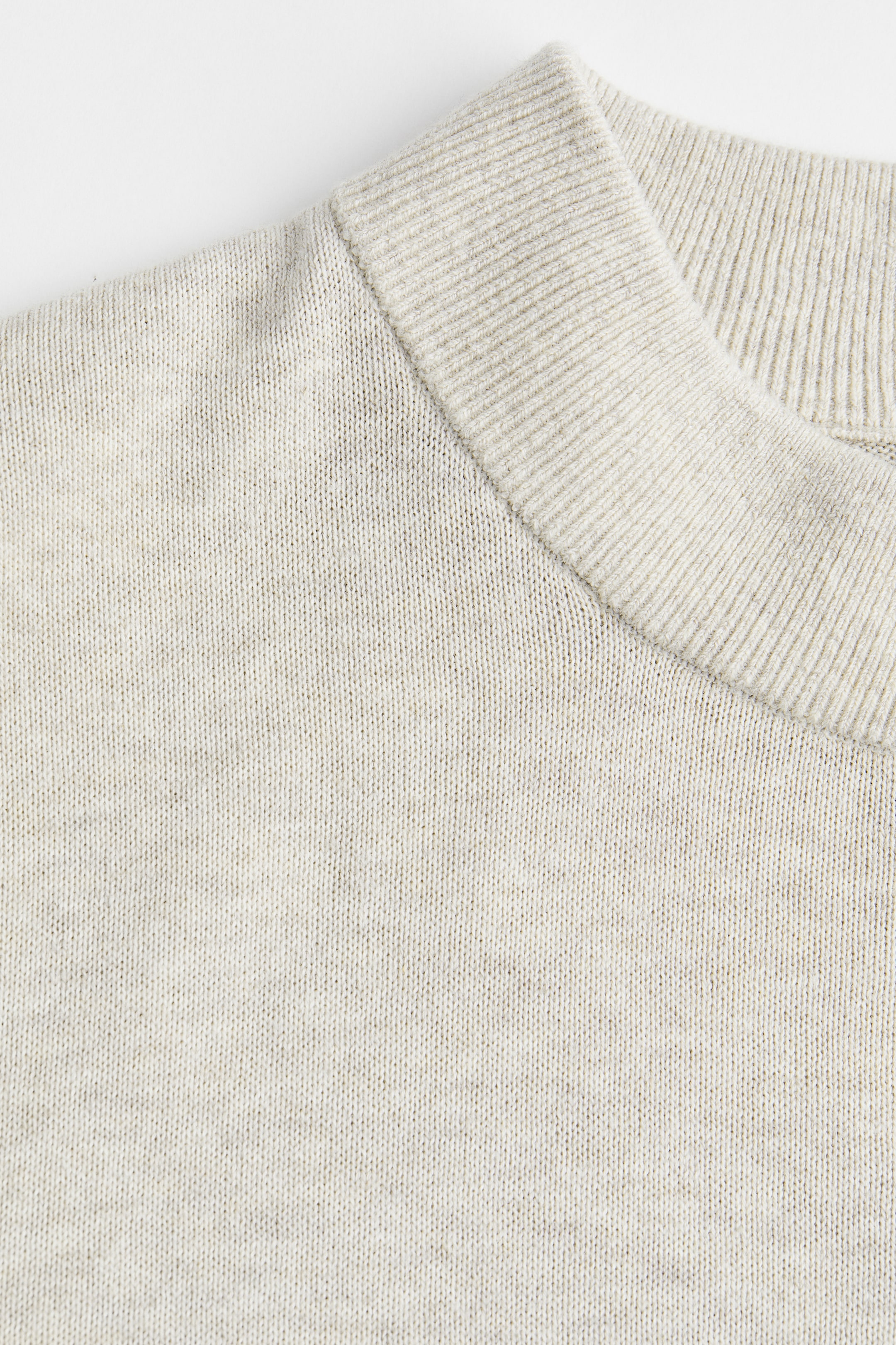 이미지 확대 보기: 슬림핏 파인니트 터틀넥 스웨터 - 라이트 베이지 - Men | H&M KR 2