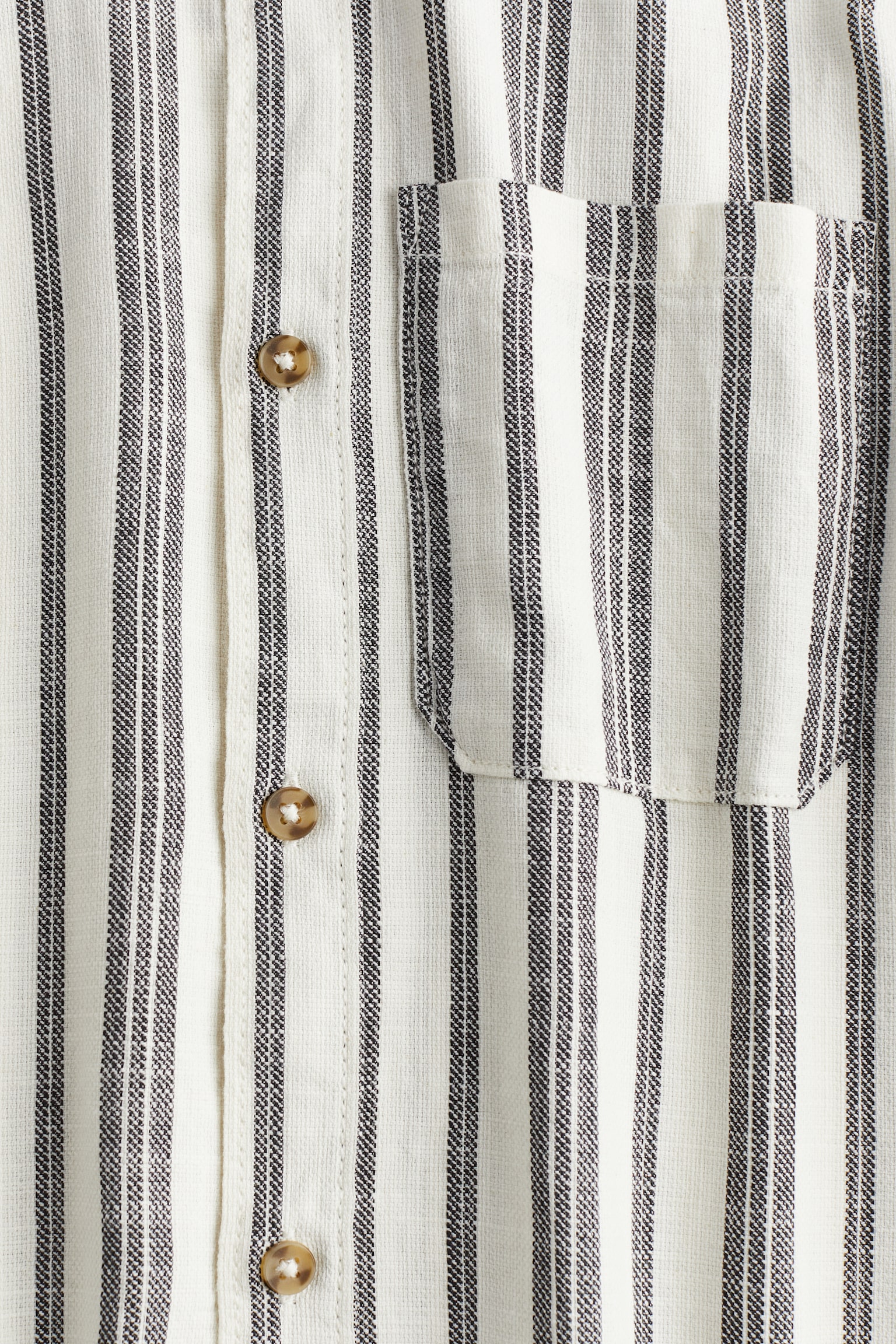 Short Sleeve Cotton Shirt - White/Stripe - 5