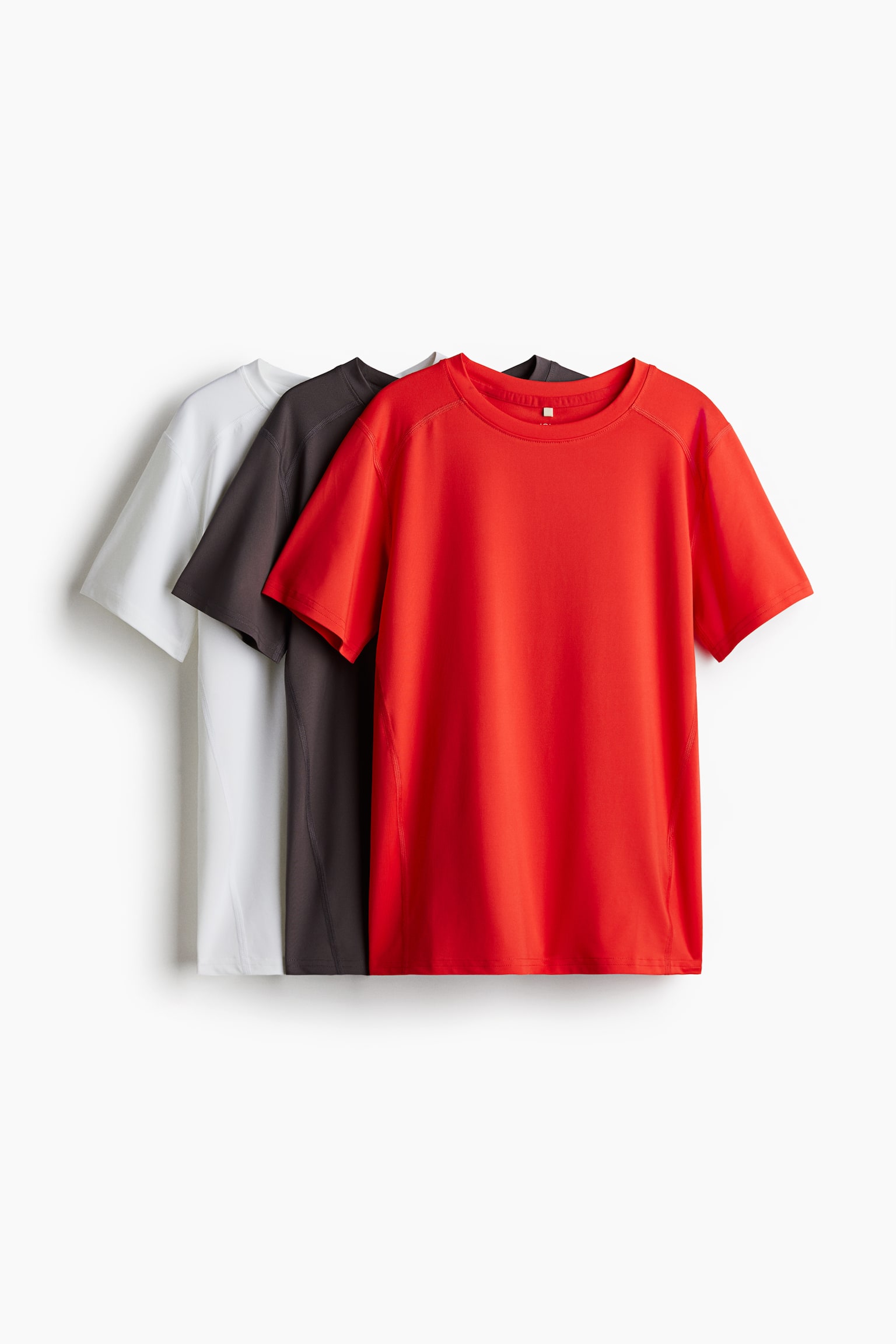 3-pack sports tops in DryMove™ - Red/White/Dark grey/Dark khaki green/Navy blue/White/Black/Grey marl/Blue/Grey - 1