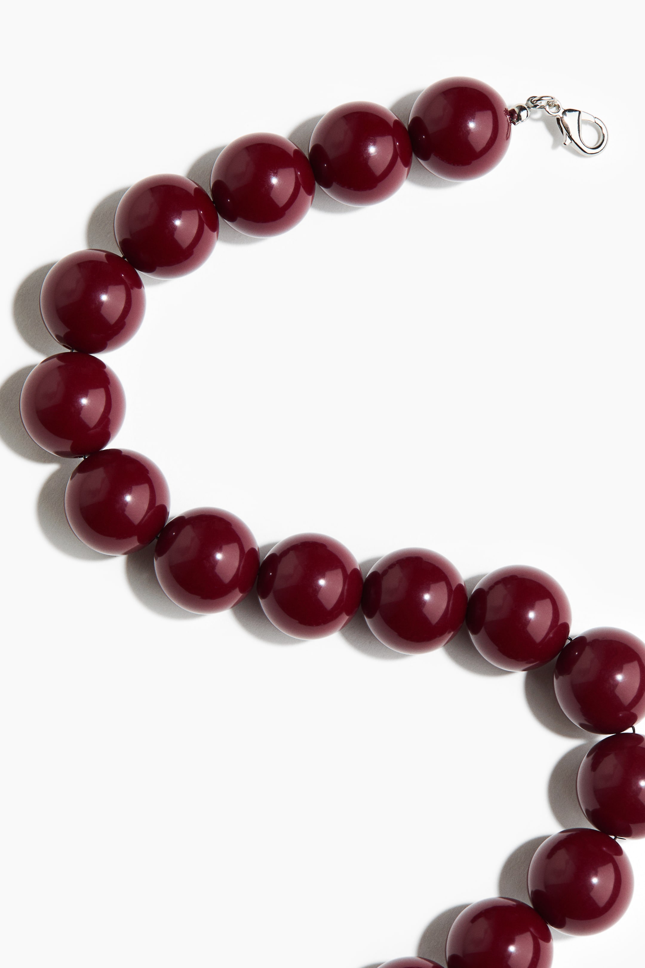 Büyük resmi görüntüle: Chunky beaded necklace - Bordo - KADIN | H&M TR 2