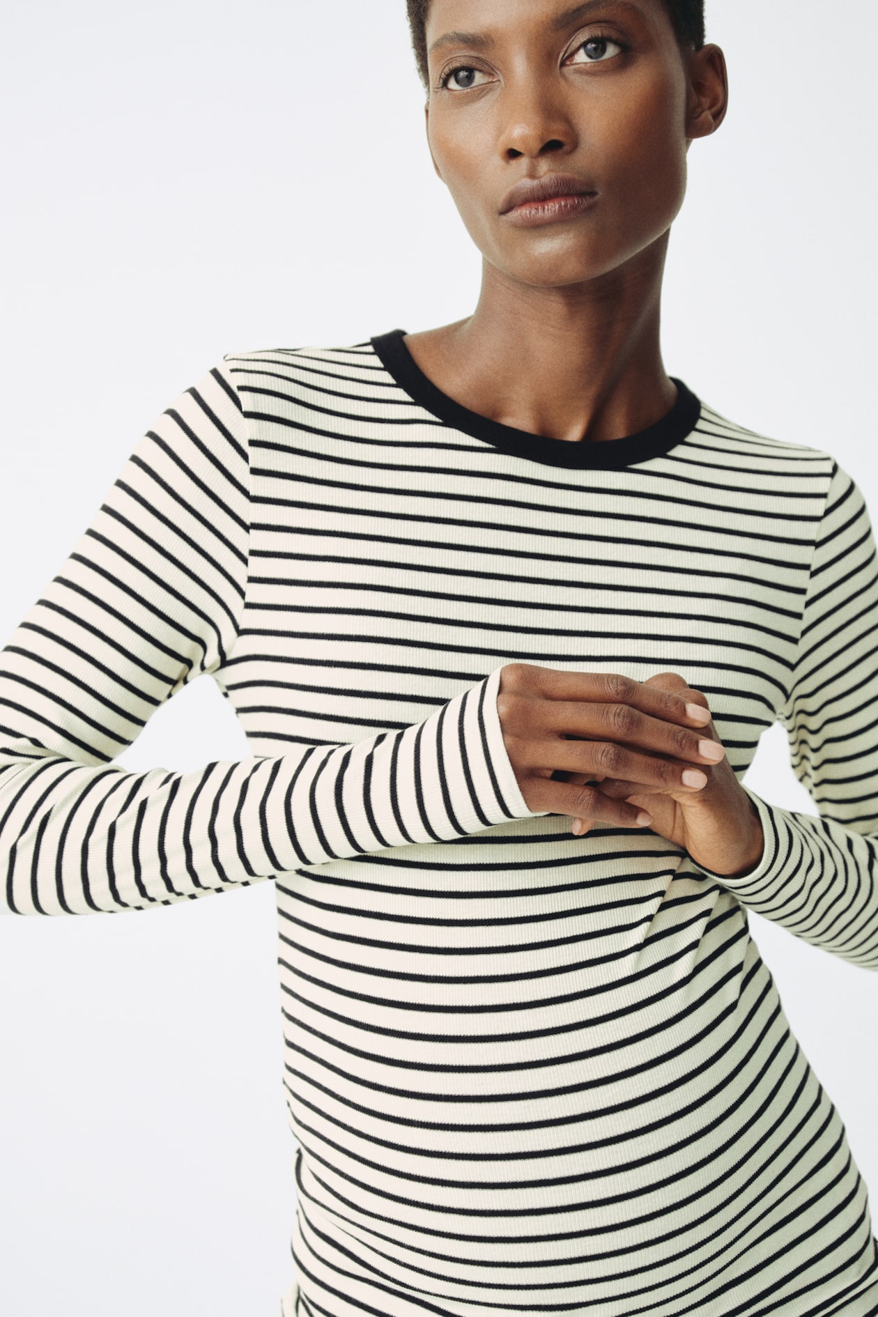 MAMA Ribbed Jersey Top - image 5