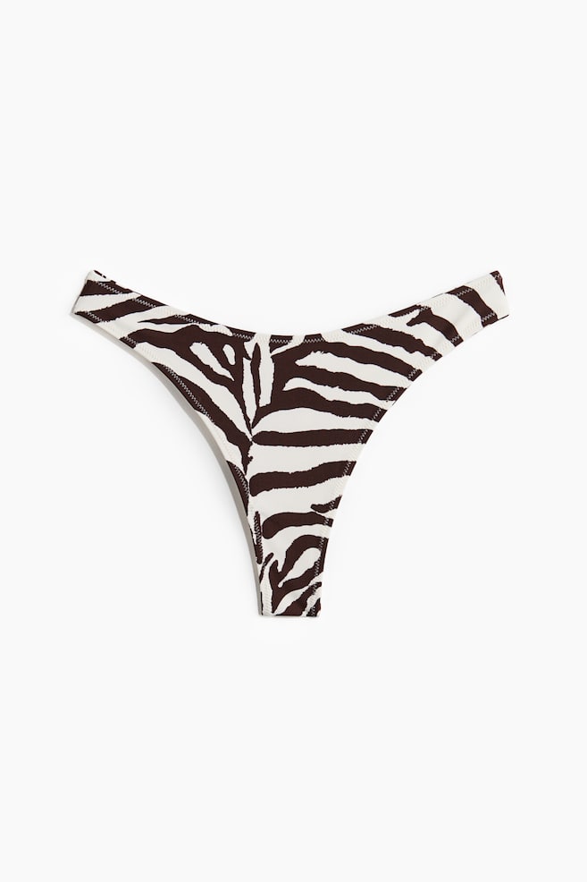Bikinové kalhotky brazilian - Krémová/zebří potisk/Tmavě zelená/Meruňková/Námořnická modř/vzor/Bílá/černý proužek - 1