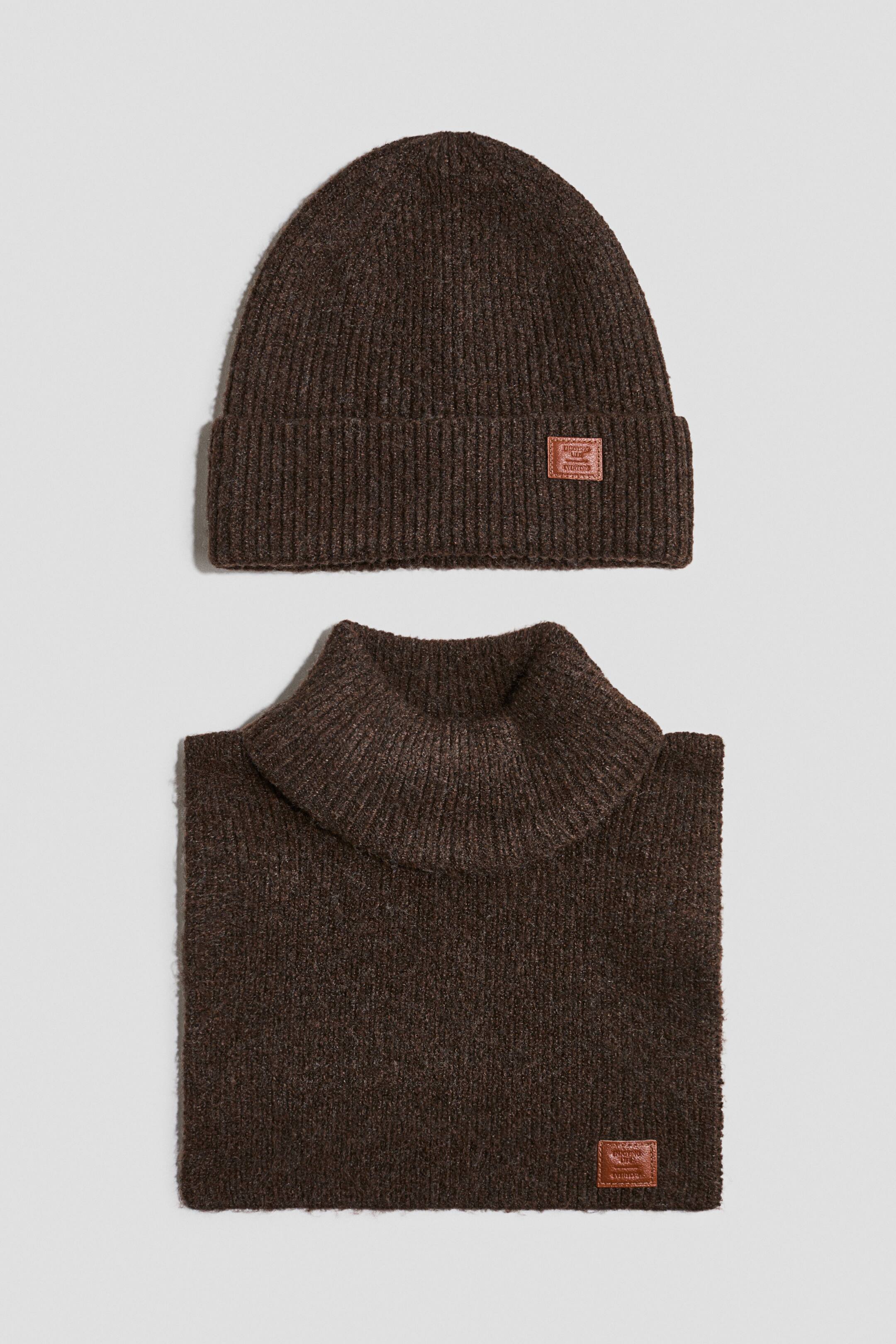 View larger image: 2-piece rib-knit set - Brown - Kids | H&M 1