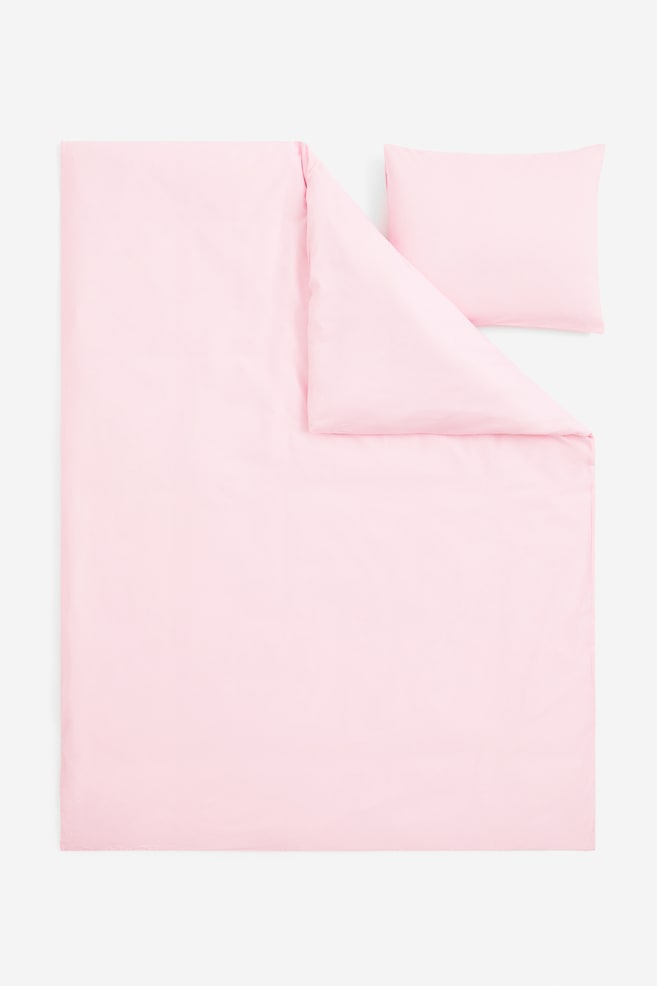 Enkelt sengesett i bomull - Lys rosa/Salvie-grønn/Klarblå/Mørk grønn/dc/dc - 1