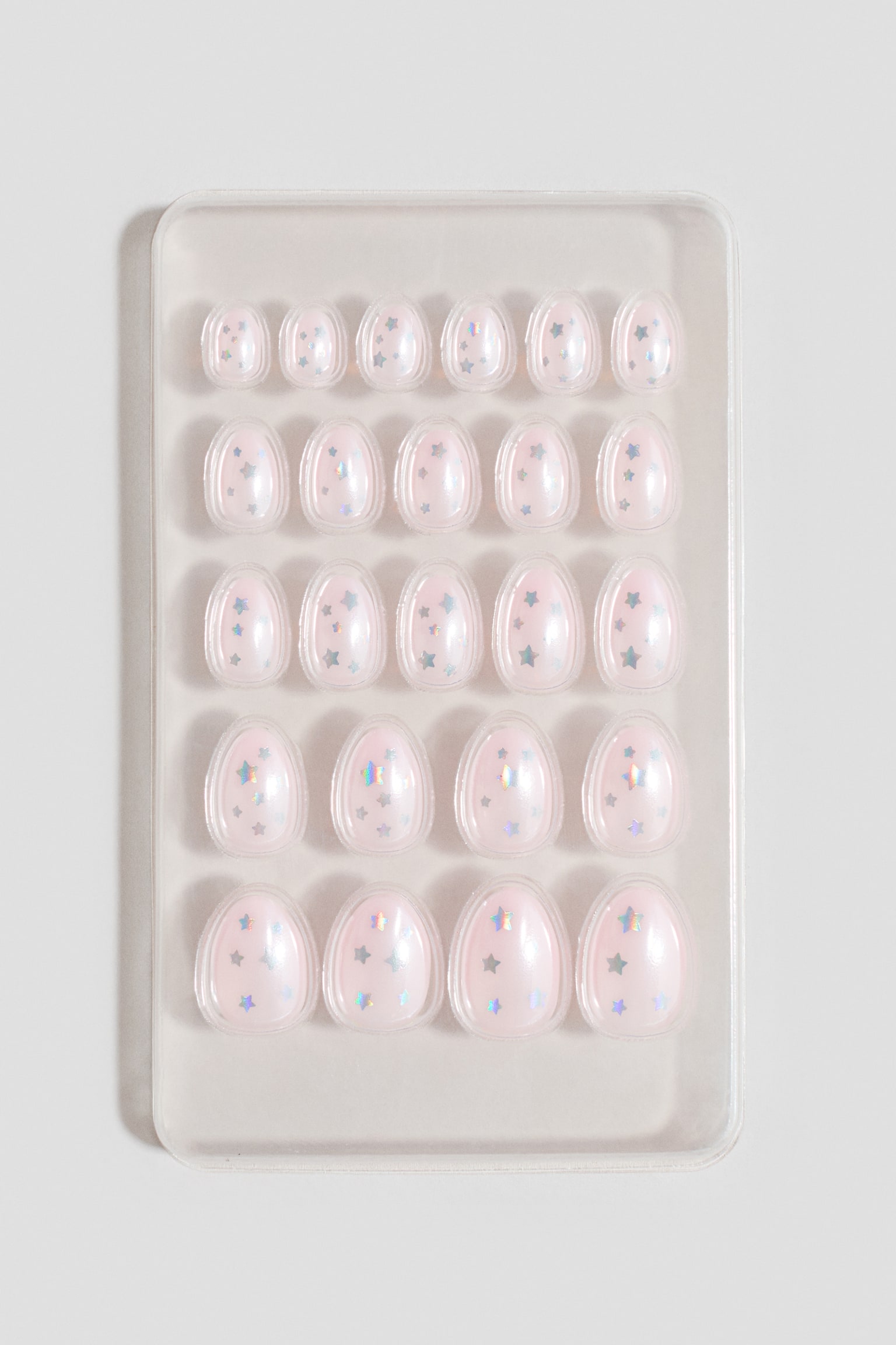 Press-on nails - Light pink/Iridescent/Red/Christmas - 2