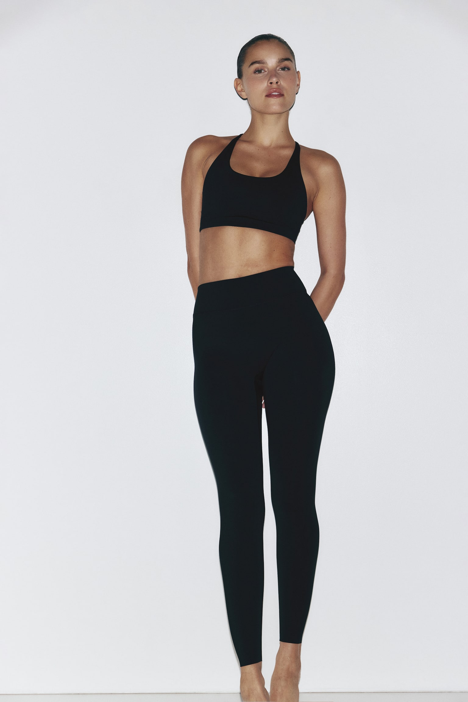 Женские леггинсы H&M SculptMove™ Leggings, цвет: Чёрный — фото 4