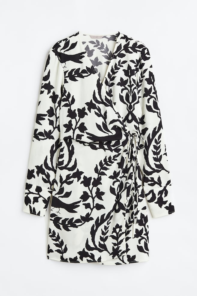 Wrap dress - White/Patterned/Beige/Zebra print/Cerise/Green - 1