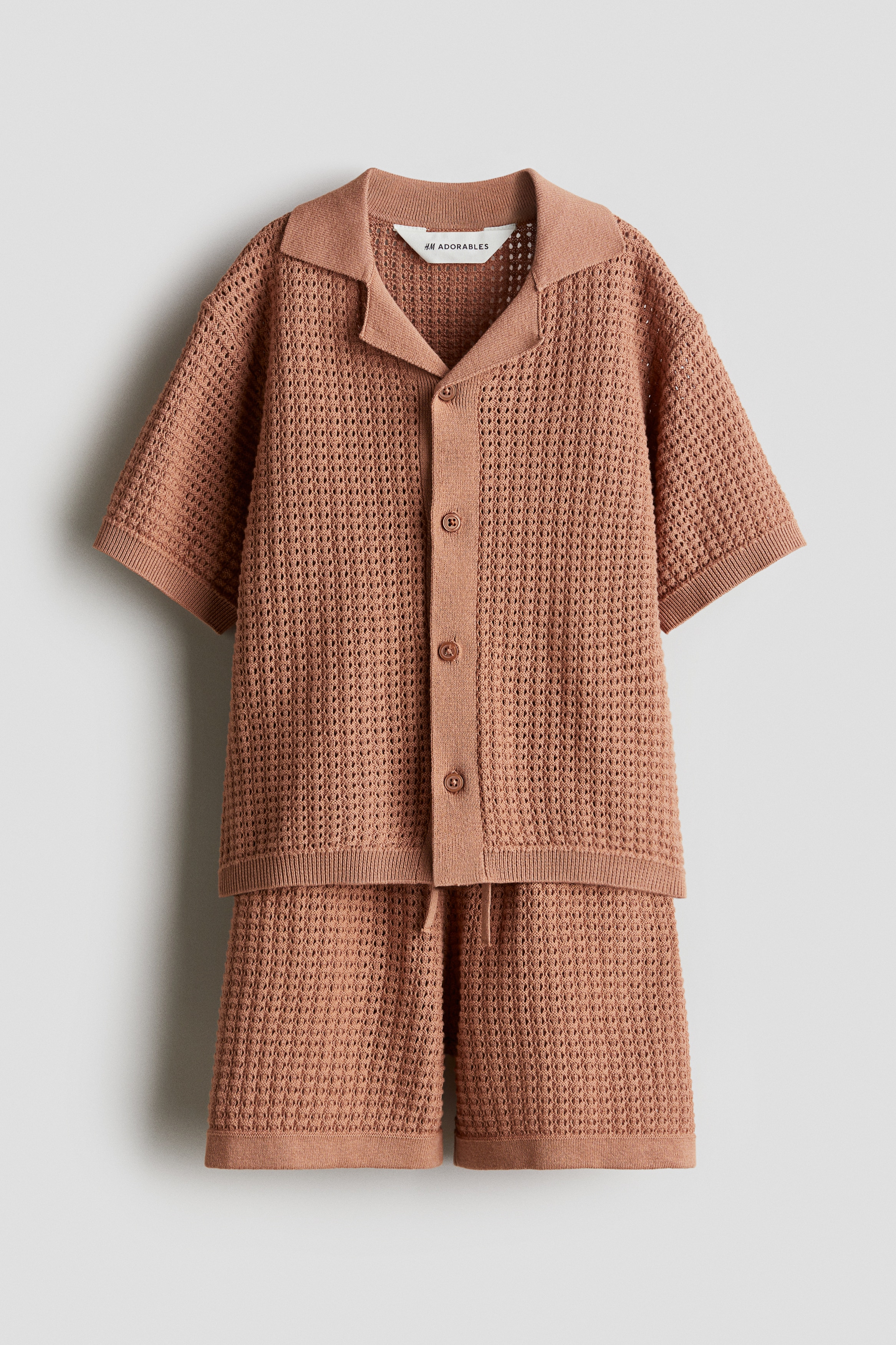 コットンポインテルニット2アイテムセット - ブラウン - Kids