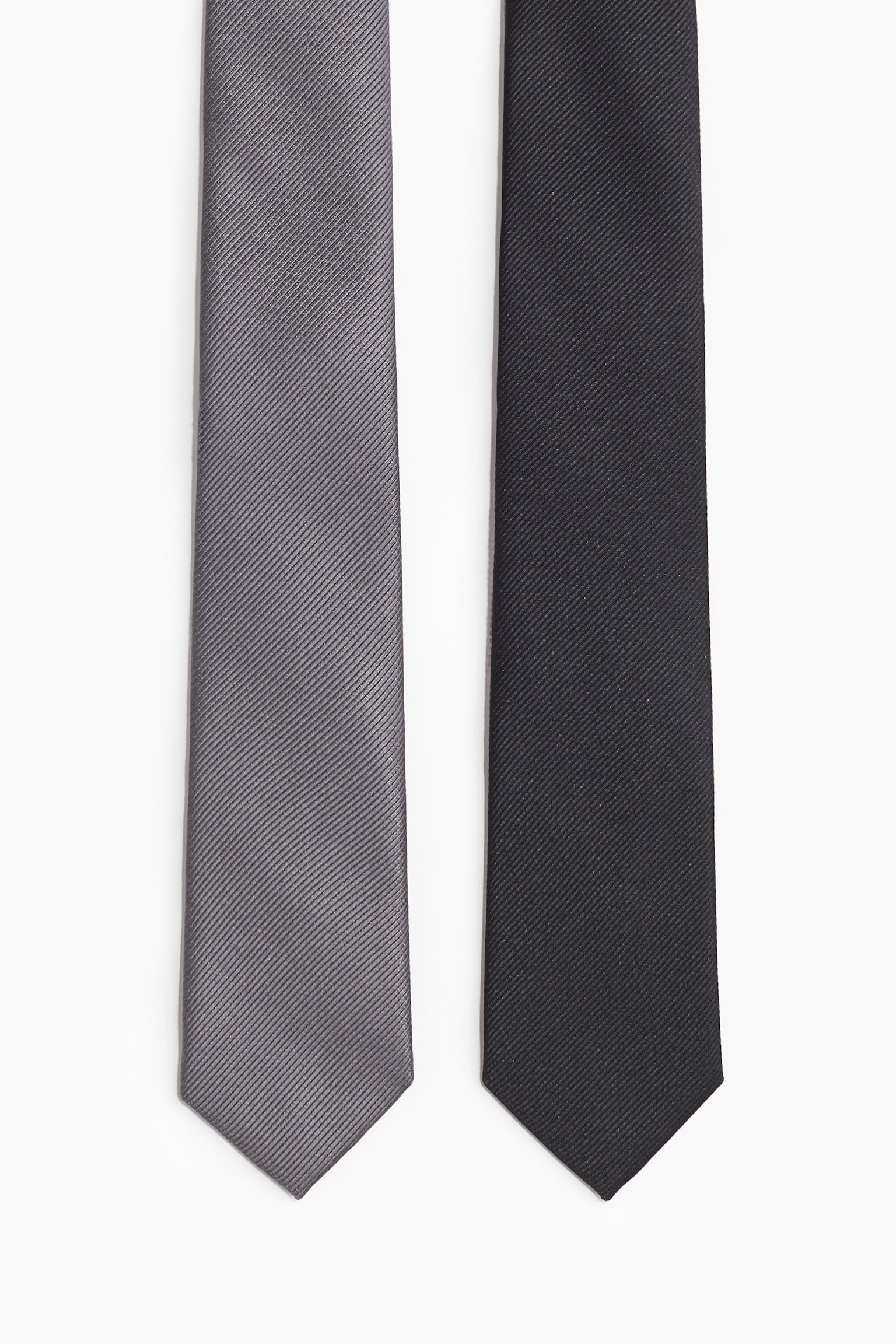 2-pack ties - Black/Dark grey/Black/Navy/Pink/Grey/Sage green/Cream - 1