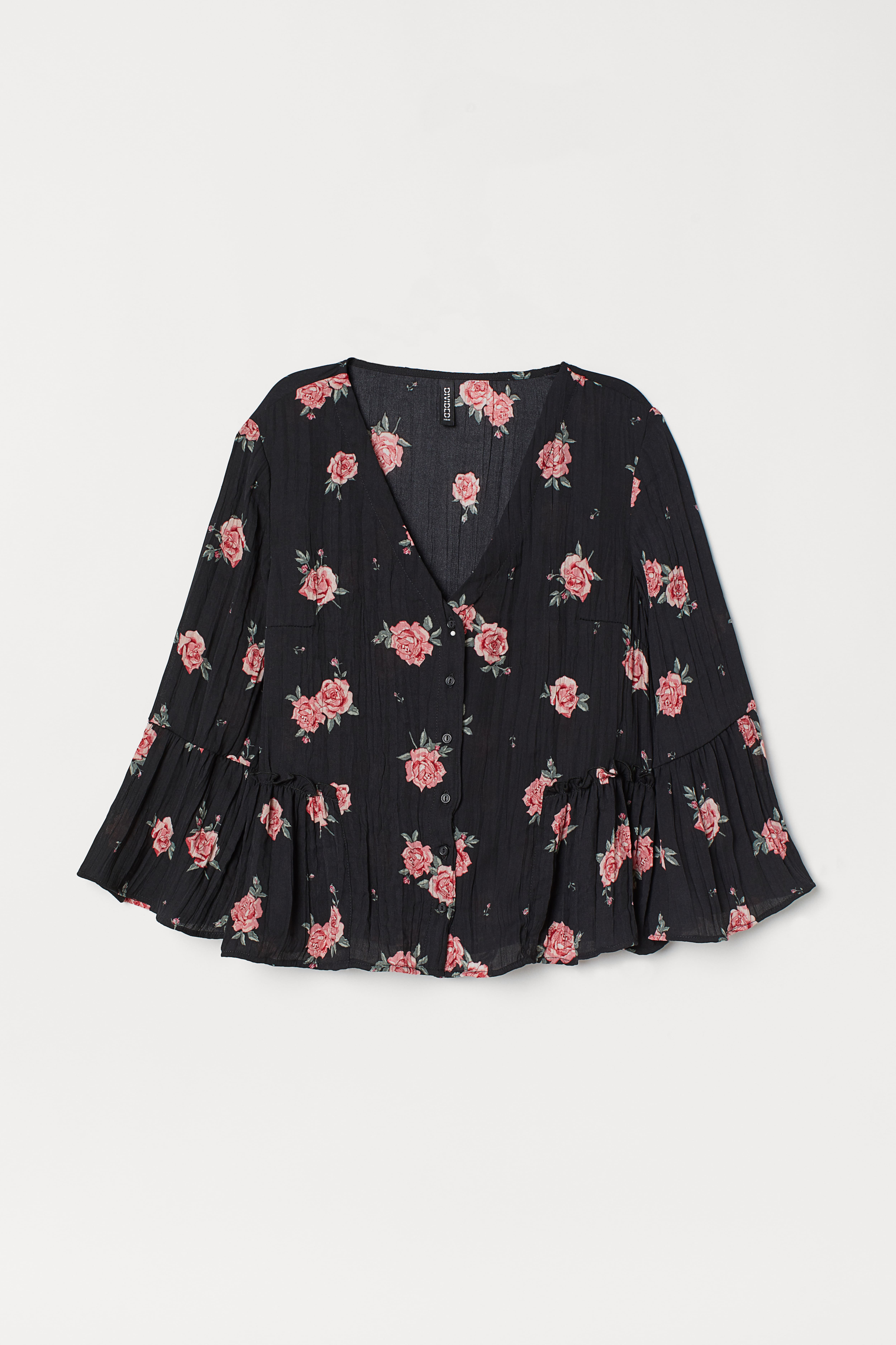 H&m v neck blouse best sale