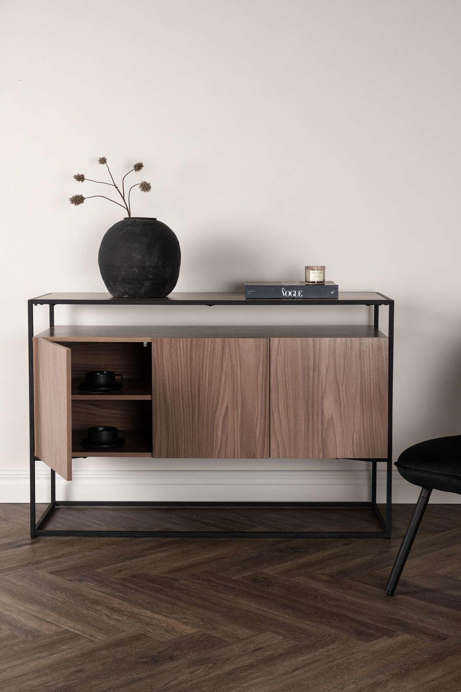 Kingsport Stockage - Bois, Noyer/Bois, Noir