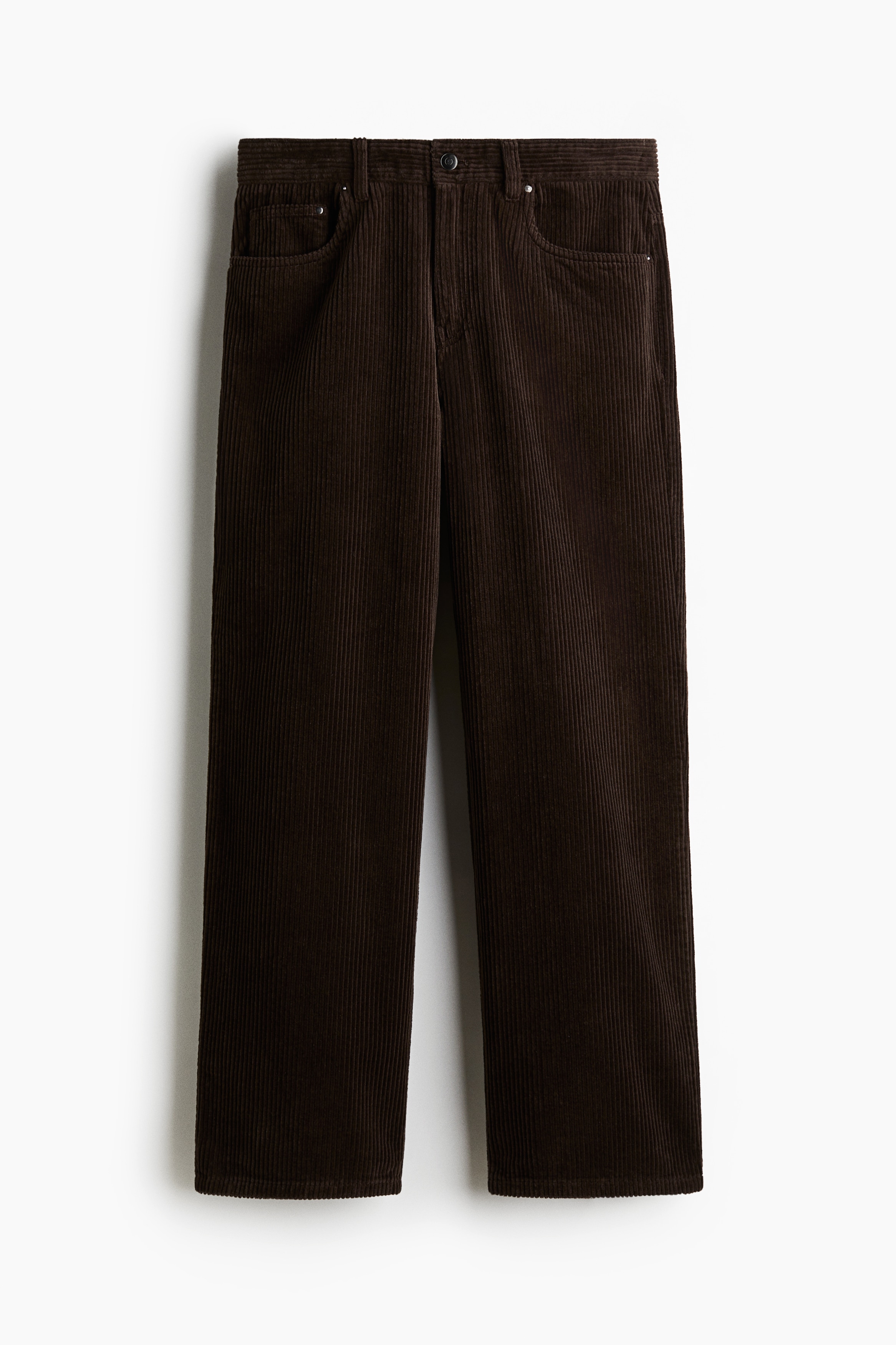 Relaxed Fit Corduroy trousers - Dark brown/Navy blue