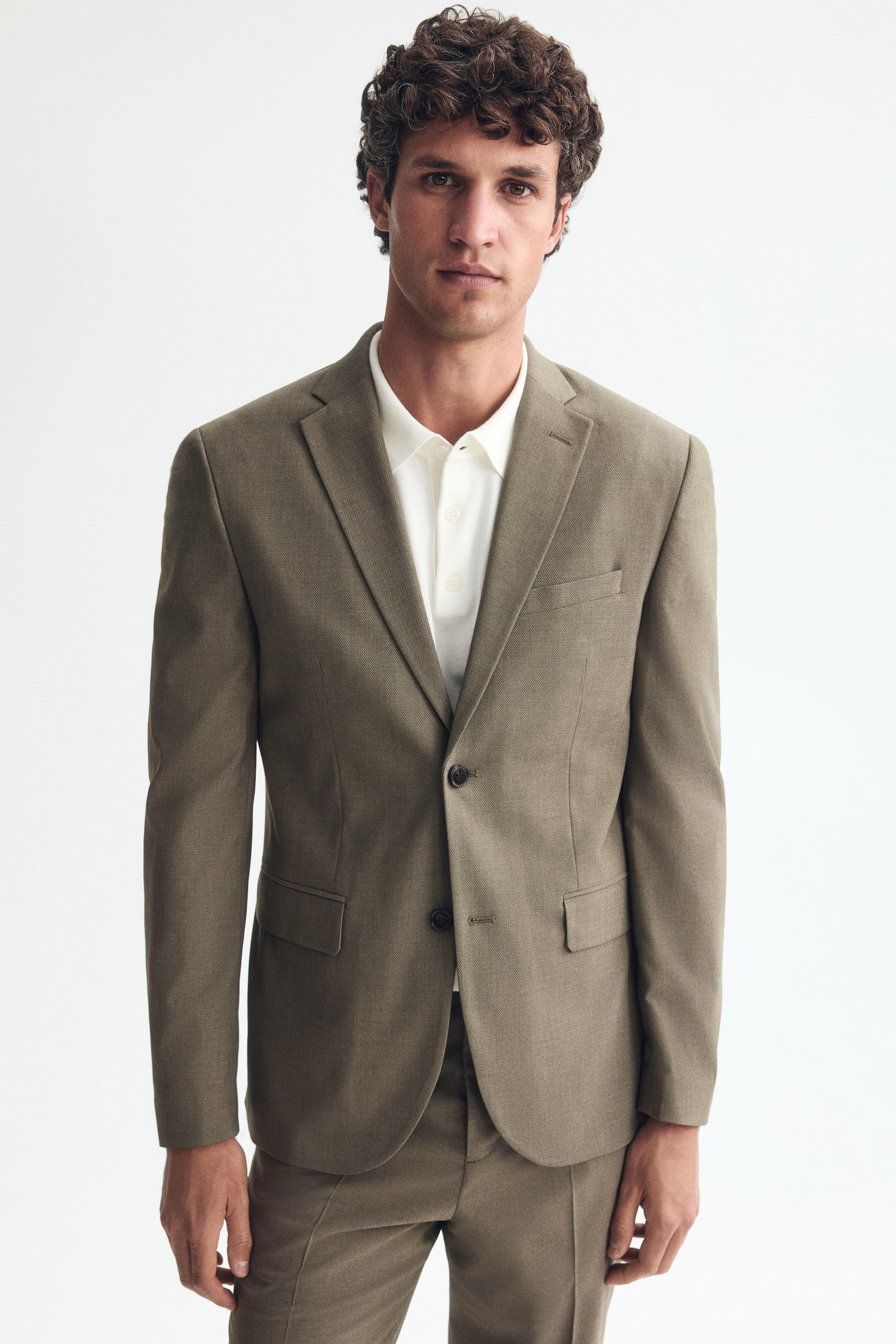 Slim-Fit Single-Breasted Jacket