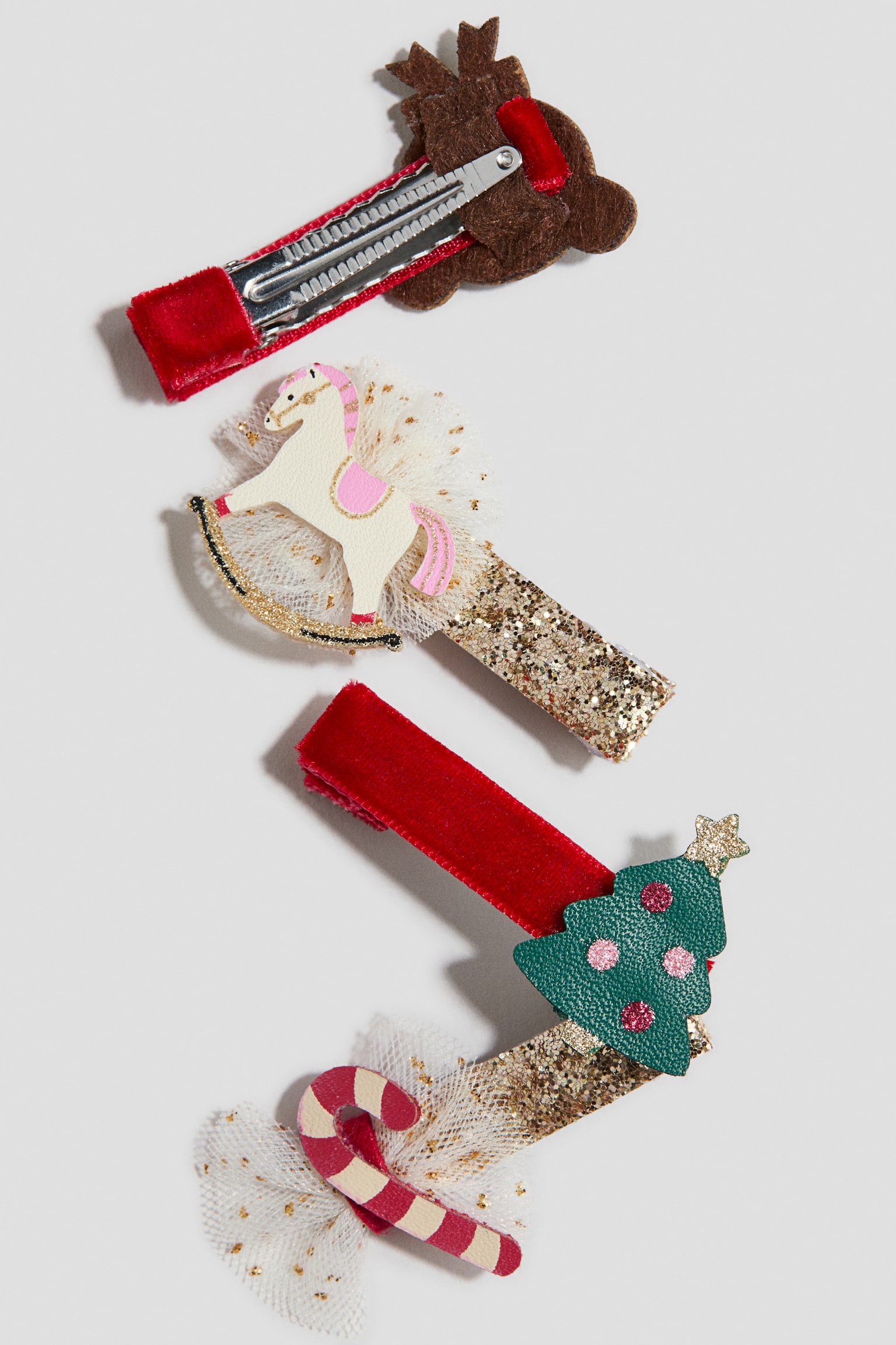 Детские заколки H&M 4-pack Hair Clips, цвет: Красный — фото 2