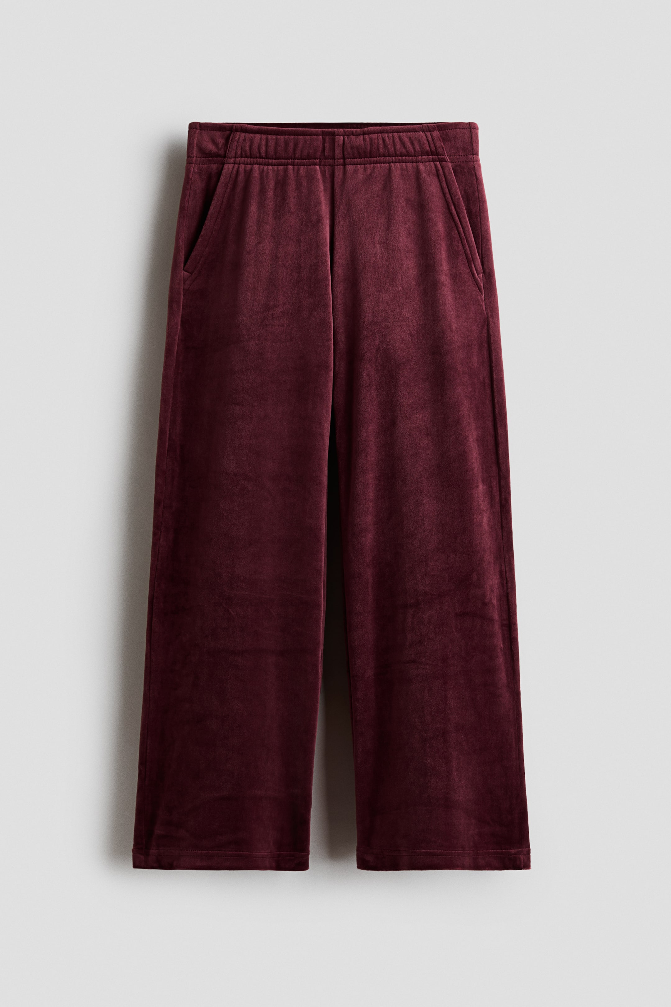 View larger image: Velour joggers - Dark red - Kids | H&M 1