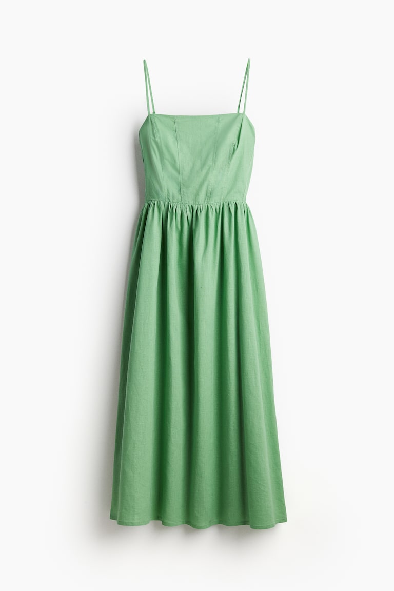 Strappy midi dress - Light green