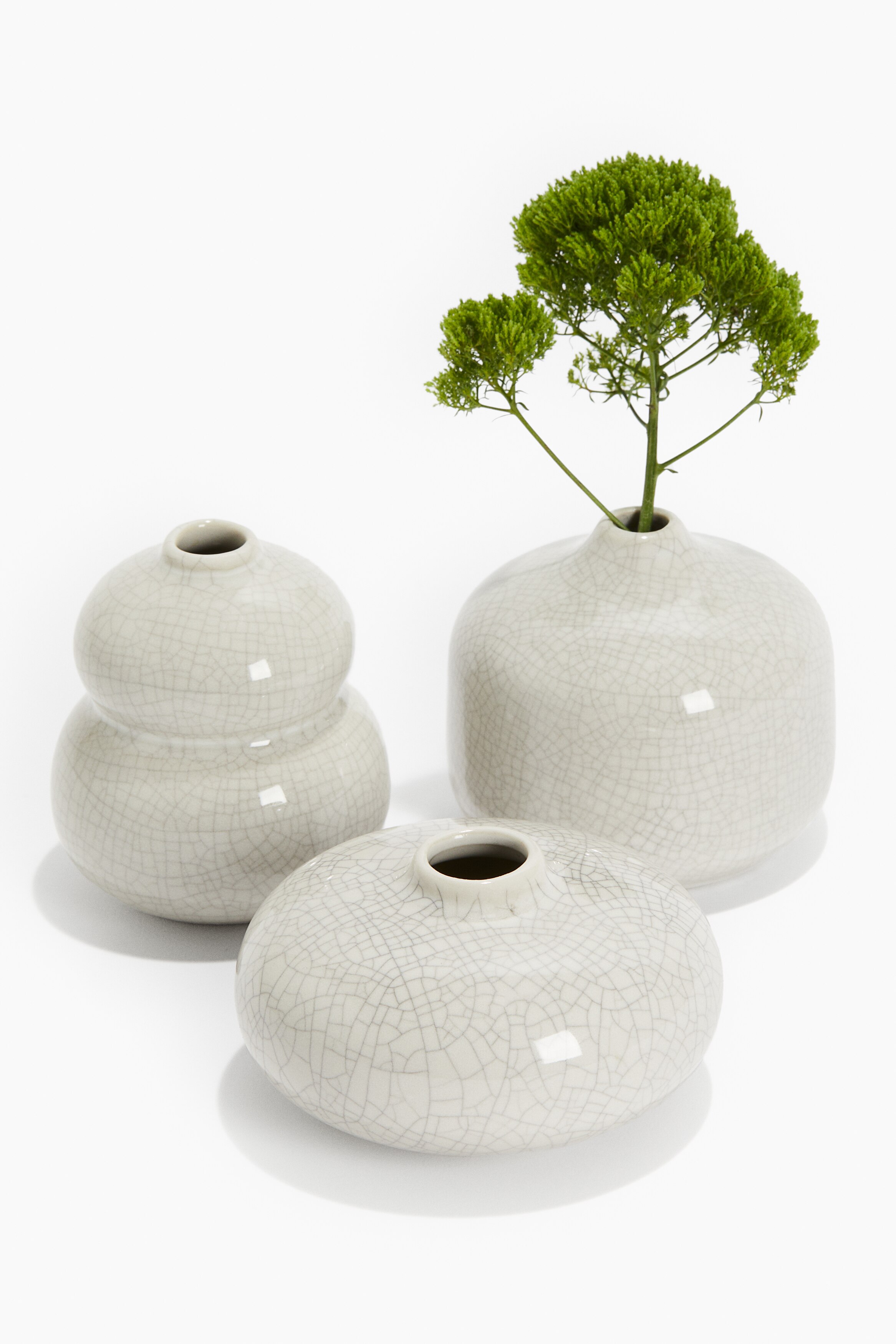   ❤︎ ストーンウェア フラワーベース3点　花瓶　vase H&M HOME ❤︎ ストーンウェア フラワーベース3点 花瓶 vase