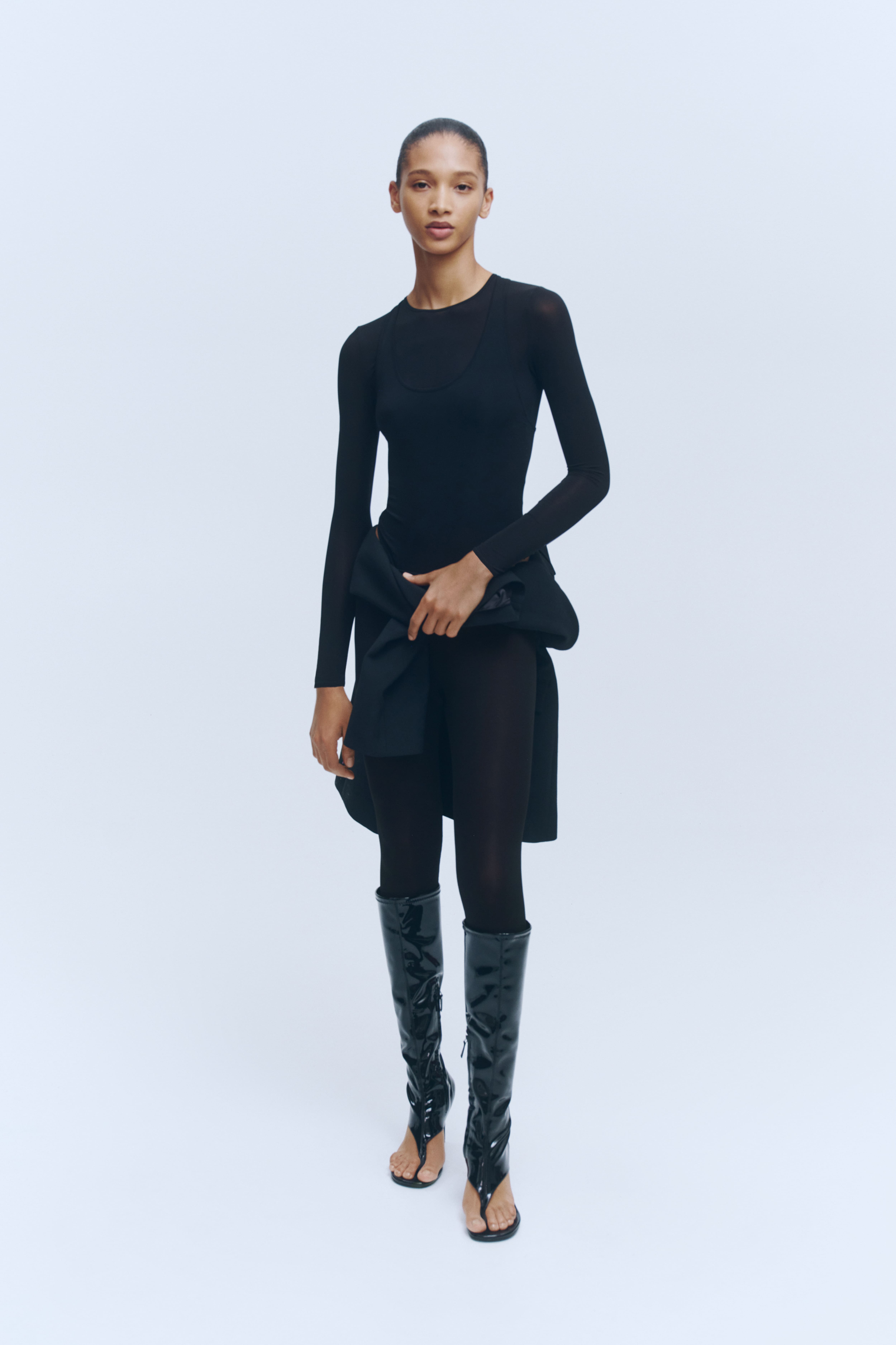 Legging vaporeux avec sous-pieds