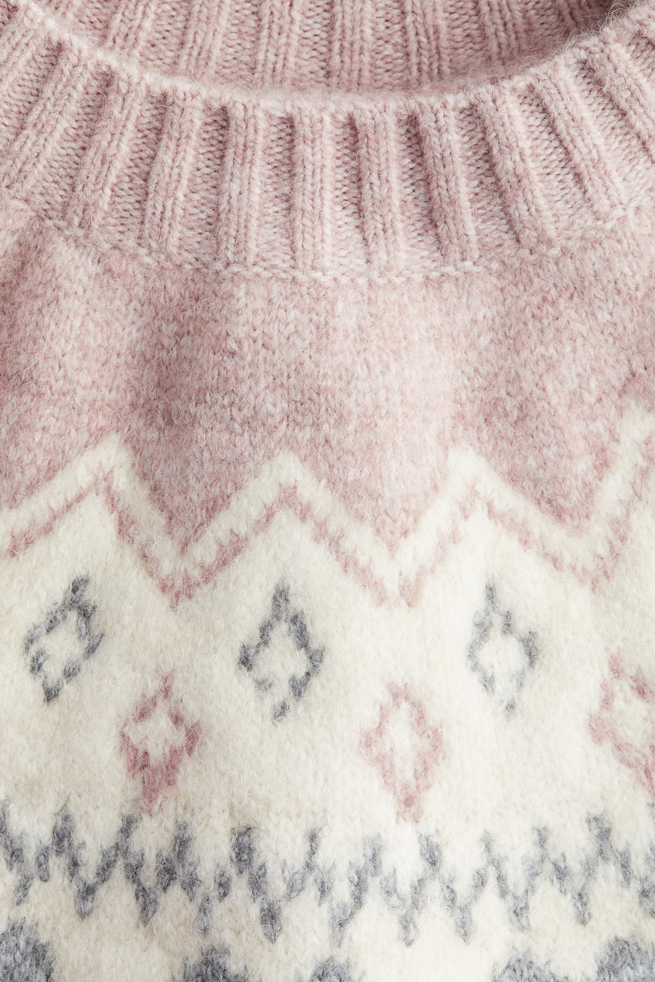 View larger image: Jacquard-knit jumper - Light pink marl/Patterned - Kids | H&M HK 4