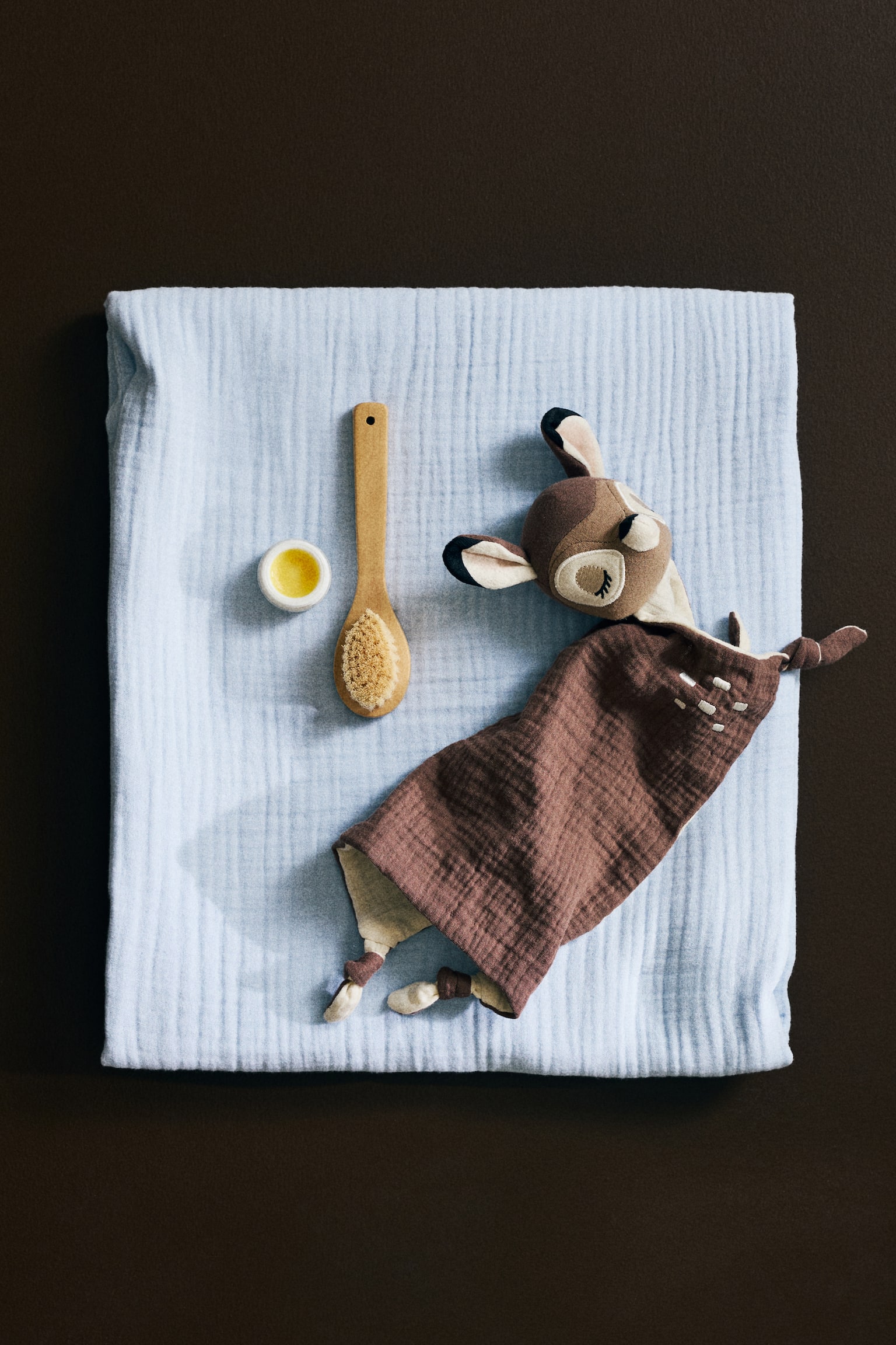 Cotton muslin baby blanket - Light blue/White/Light beige/Light pink/Sage green - 2