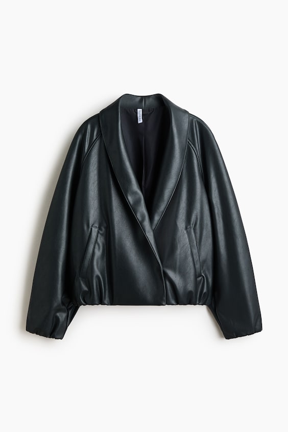 H&M Coated Shawl-Collar Jacket
