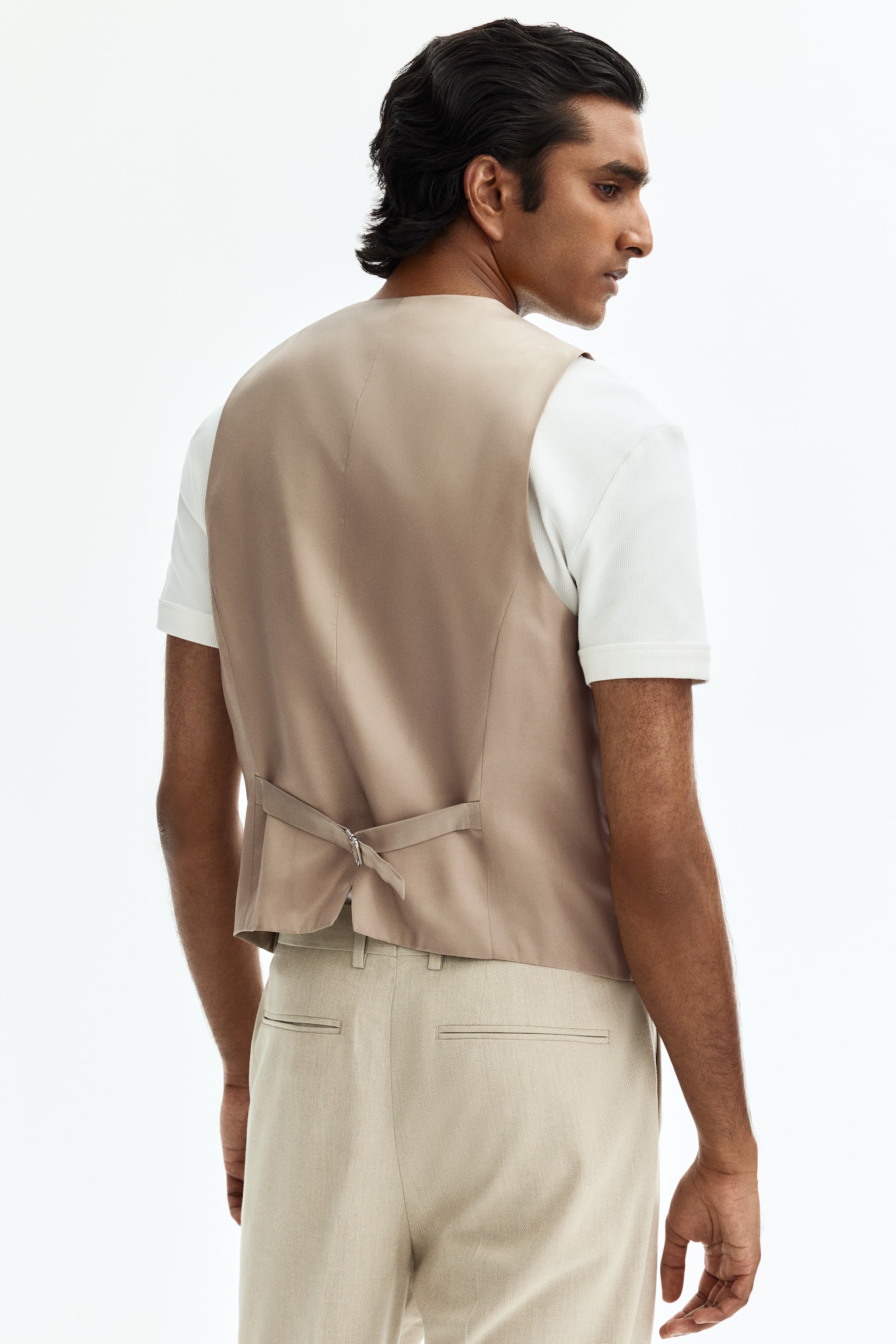 Slim Fit Suit waistcoat - Beige - 4