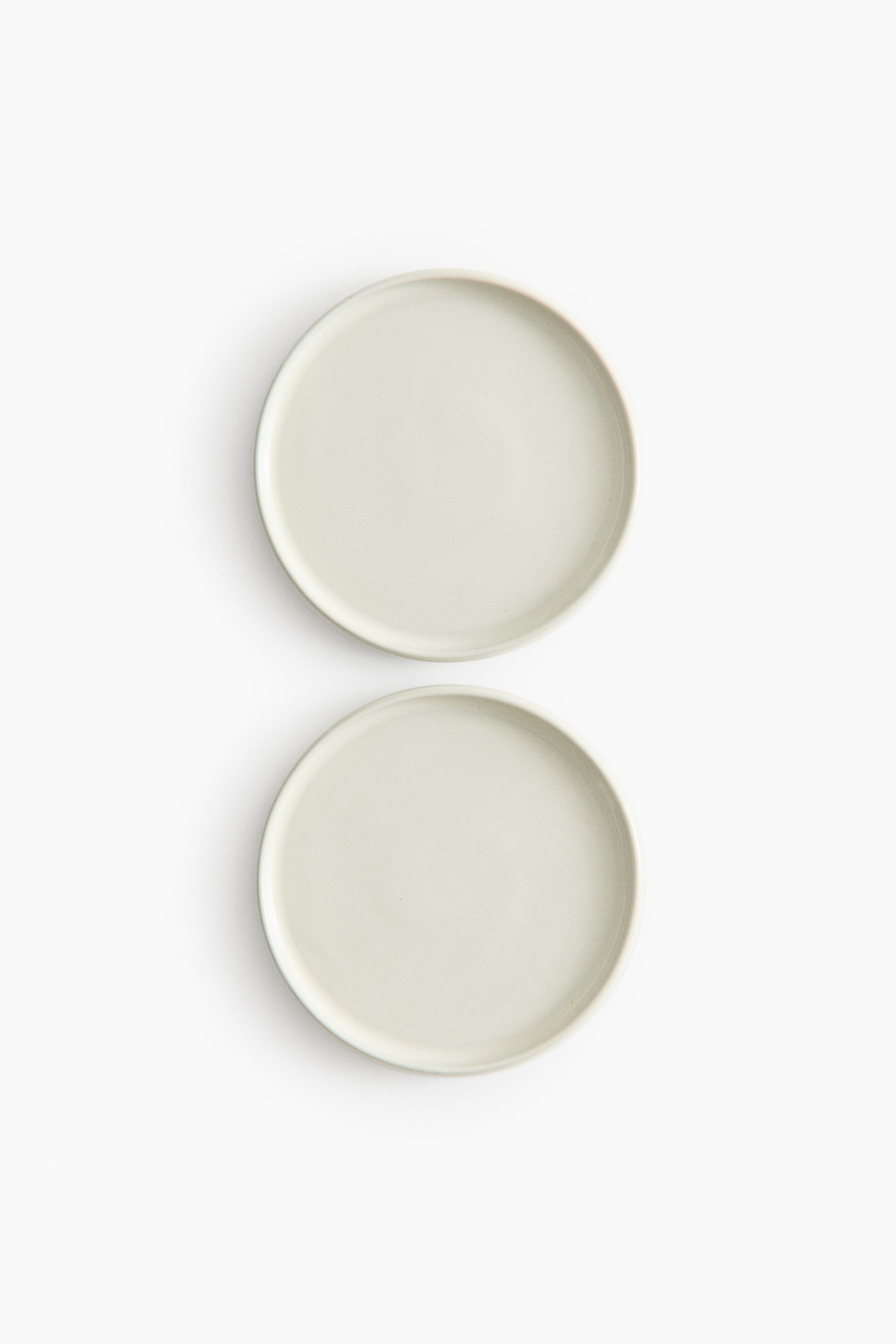Lot de 2 petites assiettes en grès cérame