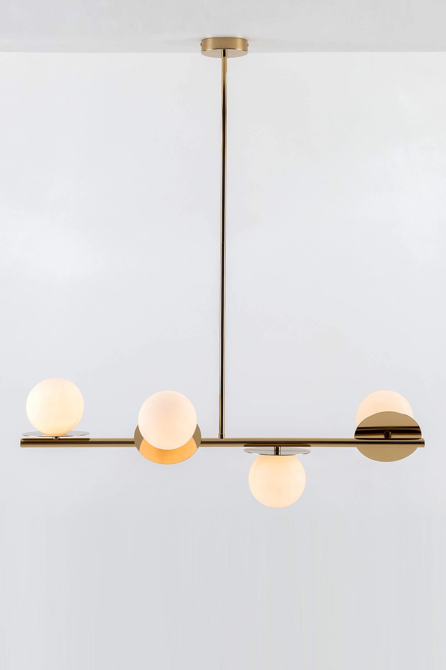 Opal Disk Ceiling Light - Gold/Dark Grey - 1