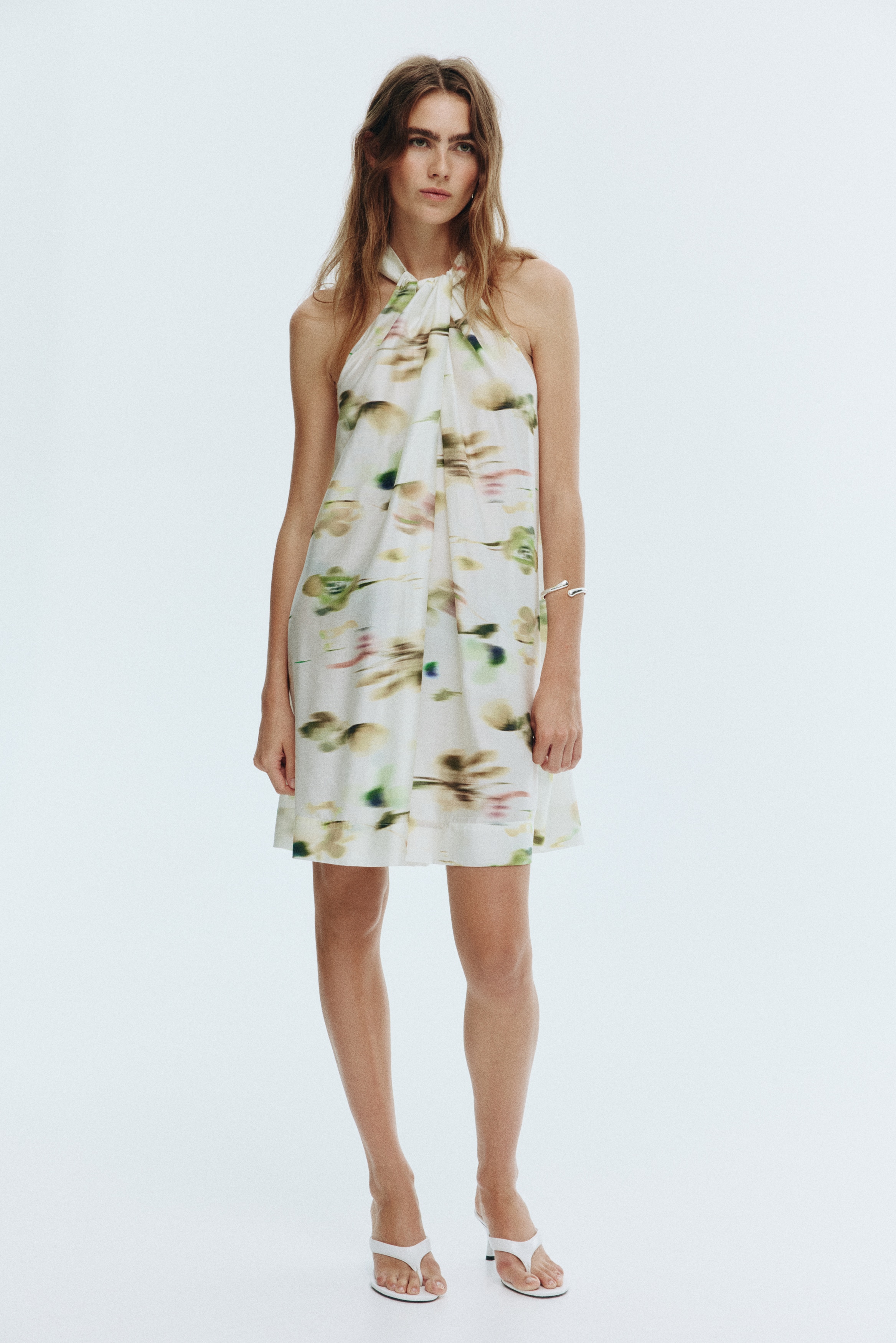 Tie-neck dress