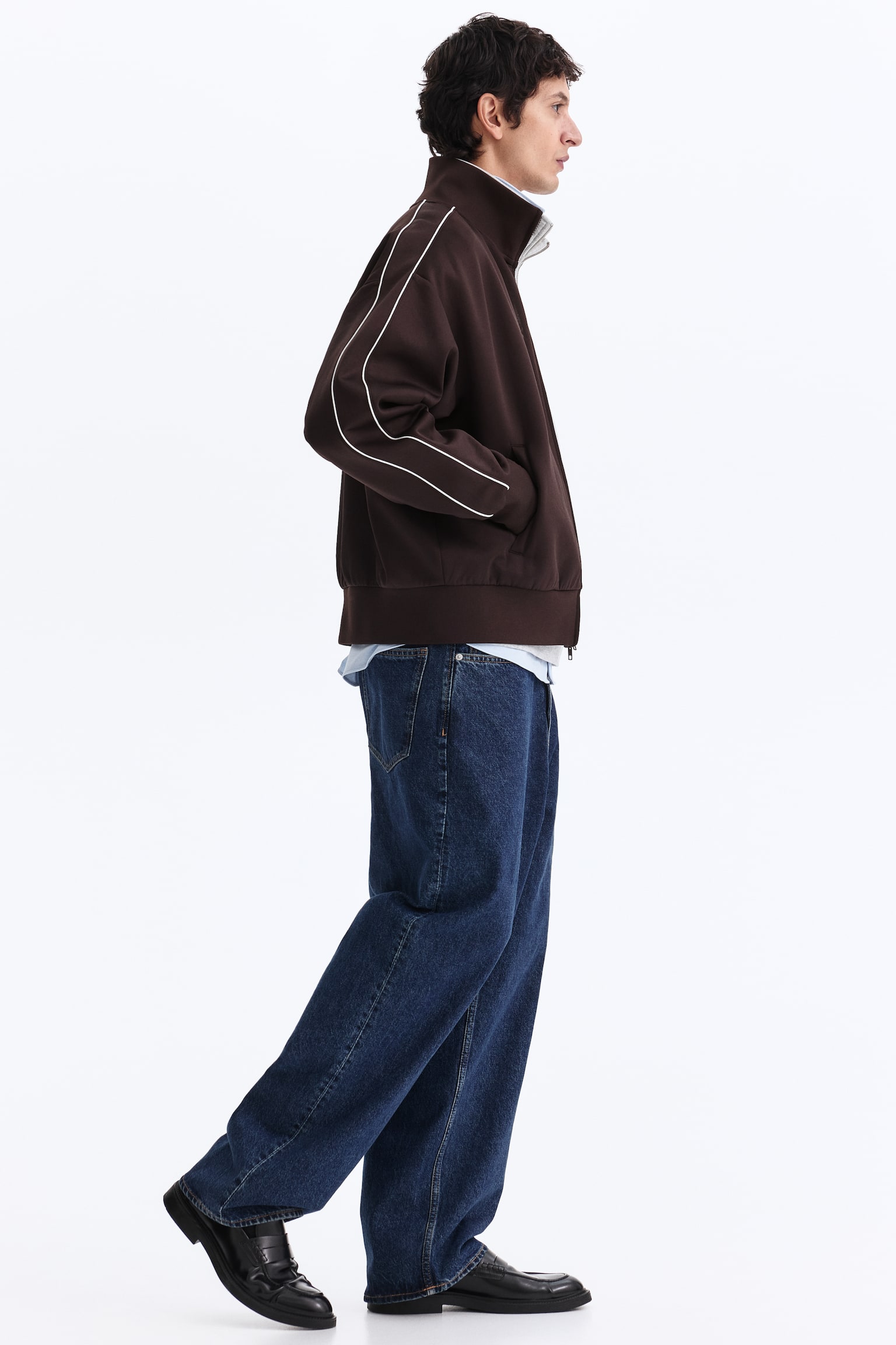 Veste de survêtement Loose Fit - Marron foncé/Noir - 6