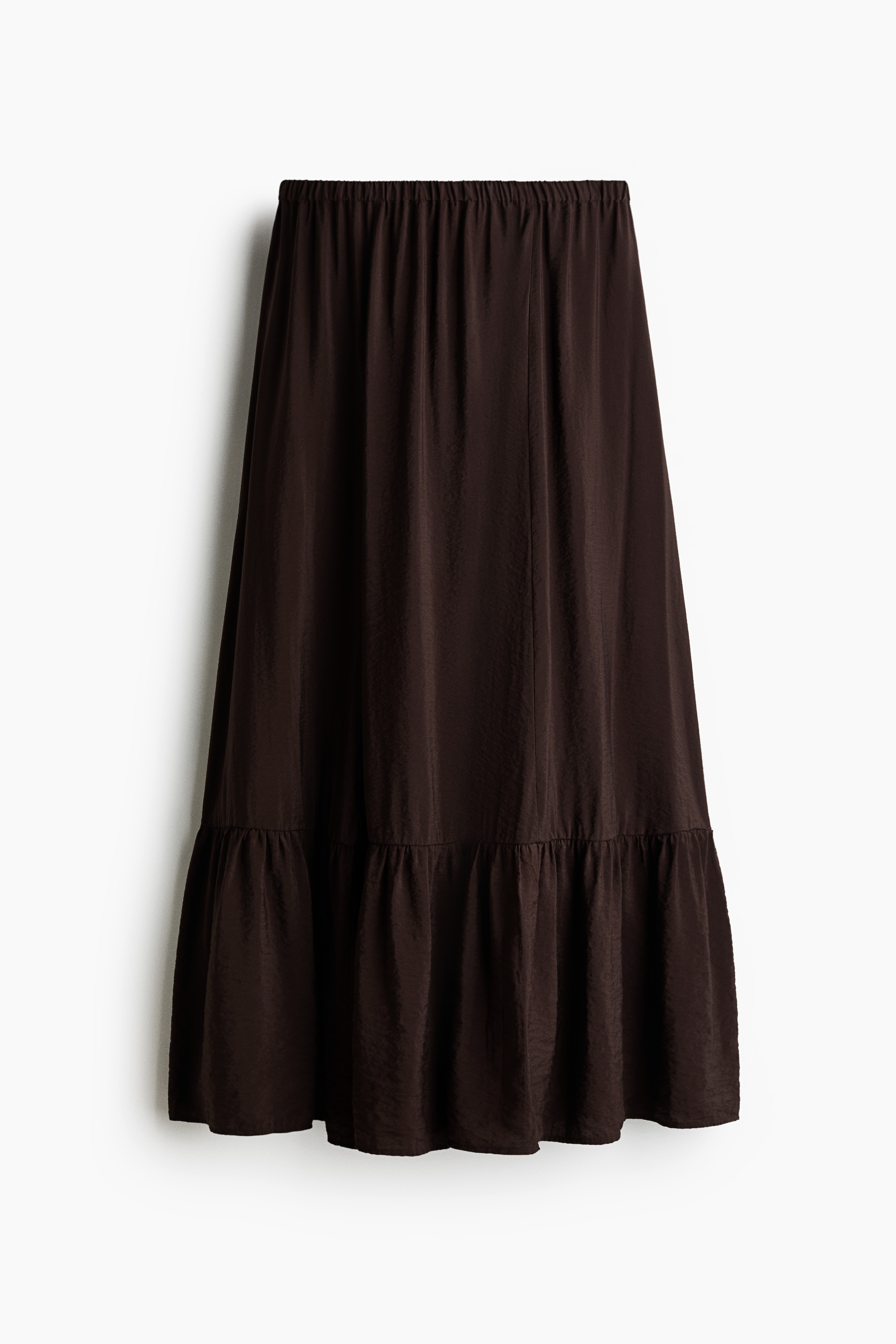 Flared skirt - Dark brown/Green/Paisley pattern