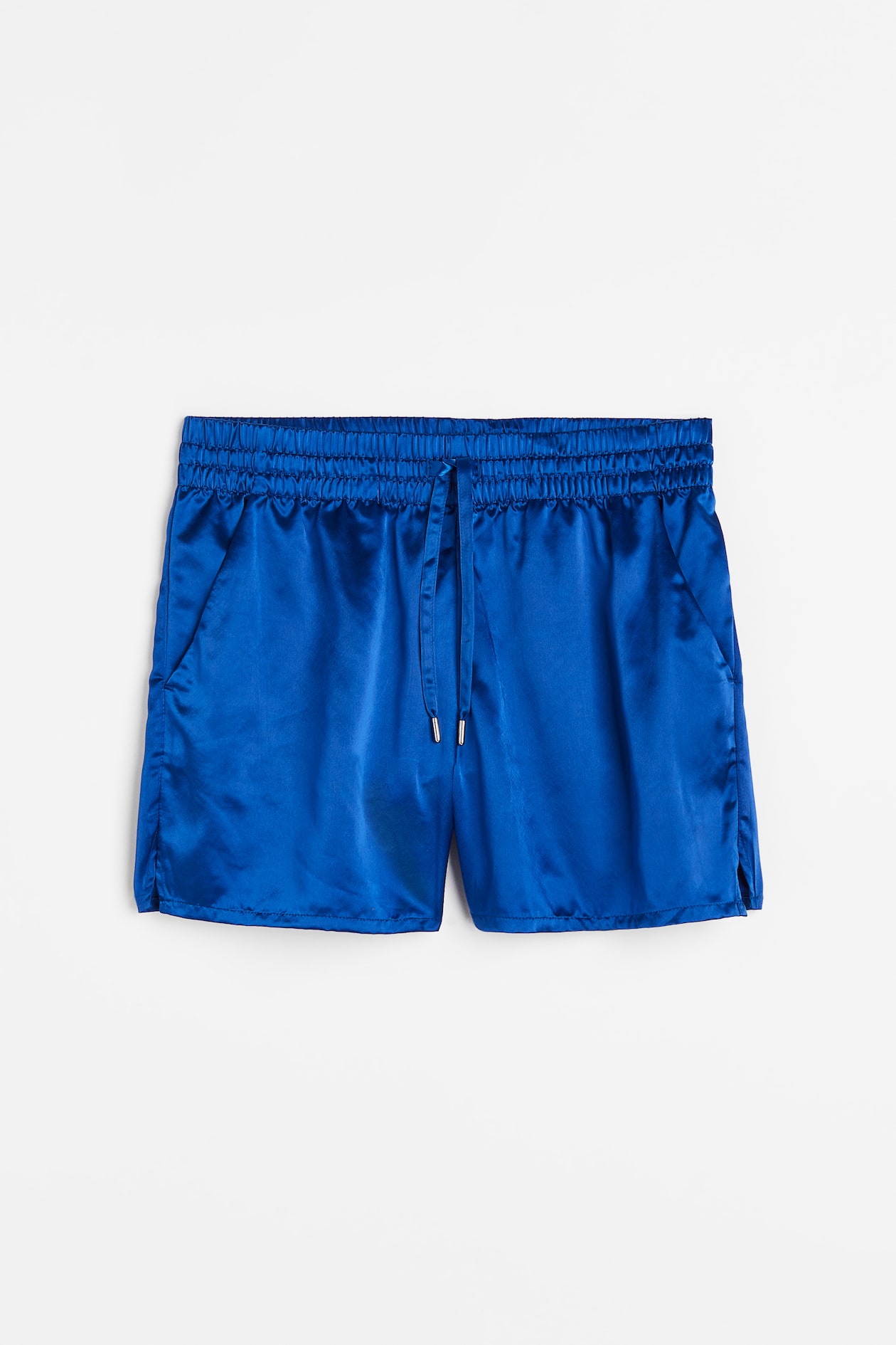 Short en satin avec taille élastique - Bleu vif - FEMME | H&M FR