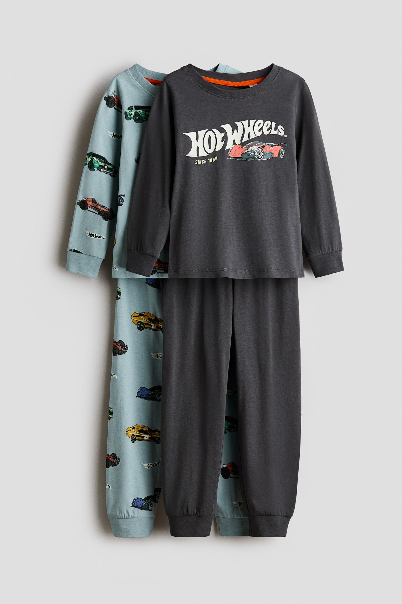 2-pack printed cotton pyjamas - Turquoise/Hot Wheels/Dusty green/Minecraft/Dark blue/Superman/Dusty blue/Cars - 1