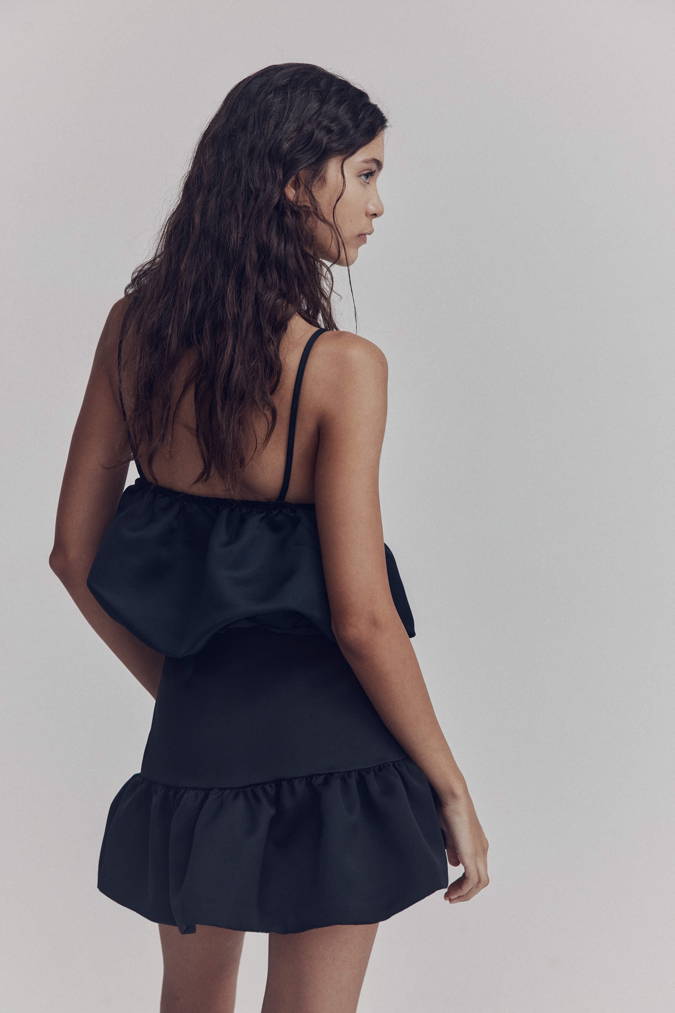 Flared mini skirt