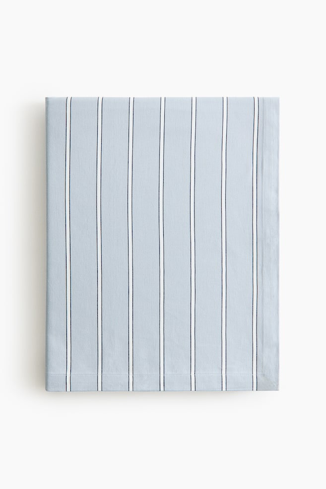 Nappe en satinette de coton à rayures - Bleu ancien/rayé/Blanc/rayé - 1